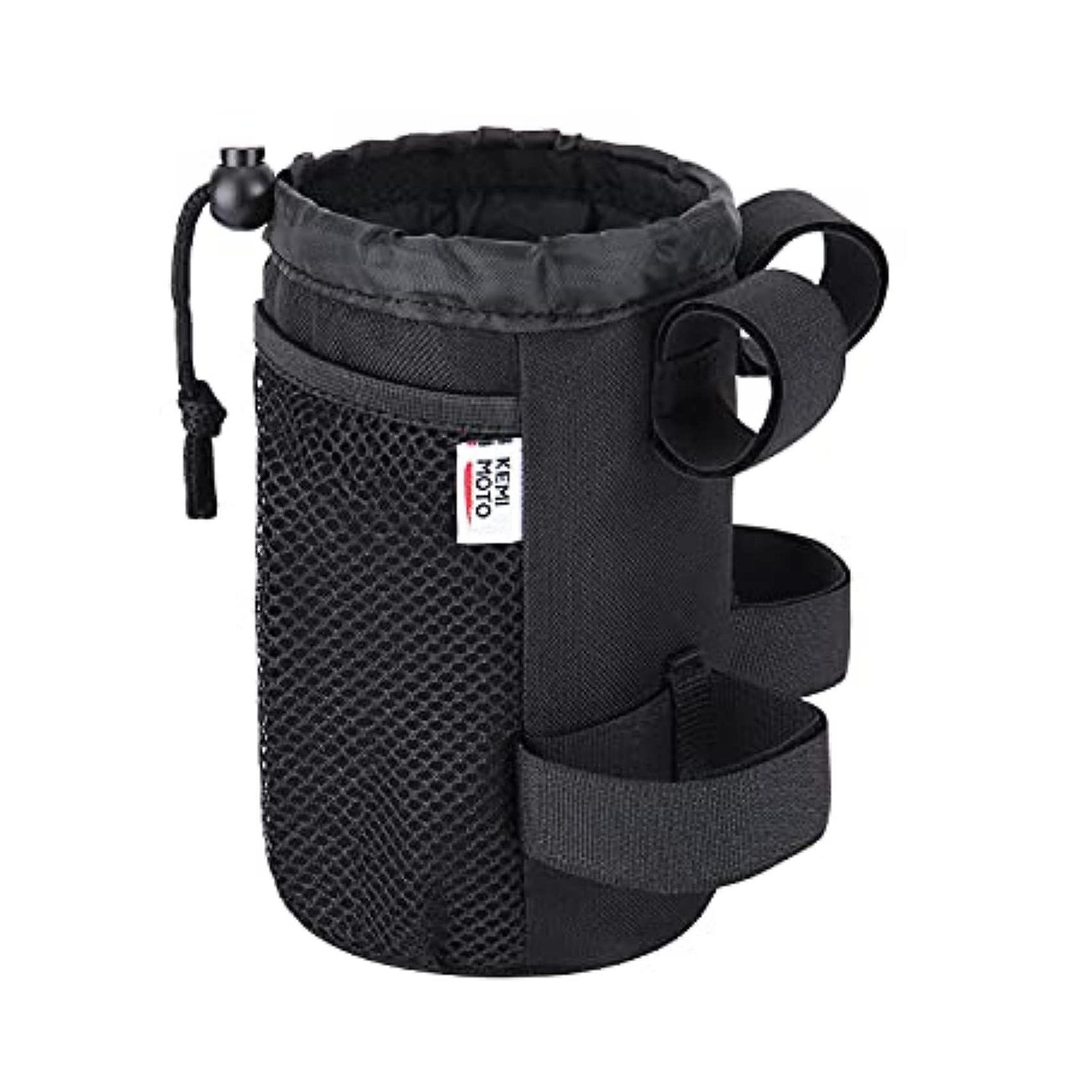 Limited-time deal: kemimoto Bike Cup Holder, Bike Water Bottle Holder Handlebar with Mesh Pockets Oxford Fabric Bicycle Drink Cup Holder for Mountain Bike Road Kids Bikes e-Bike Cruiser Wheelchair Scooter up to 32oz