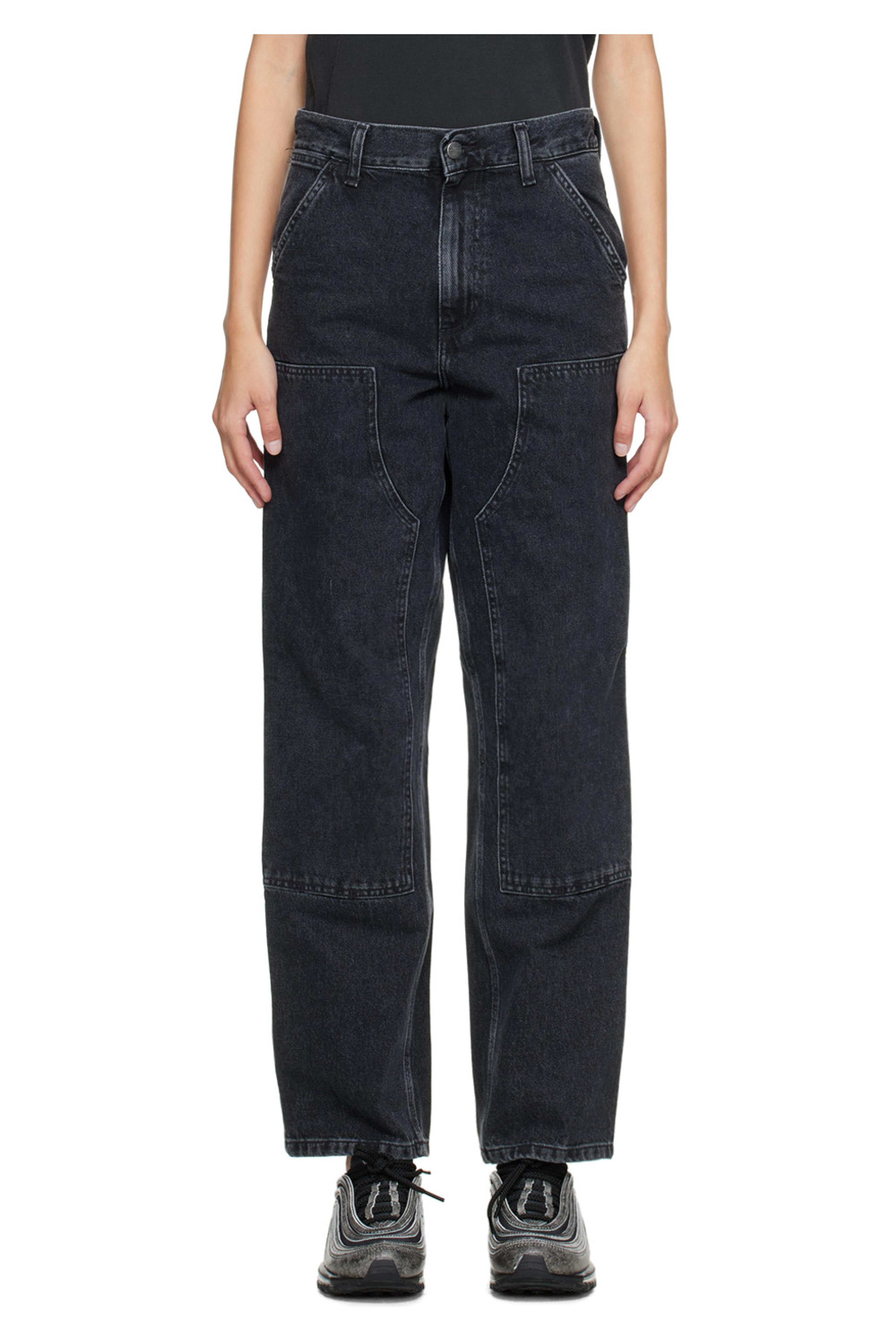 Black Double Knee Jeans by Carhartt Work In Progress on Sale