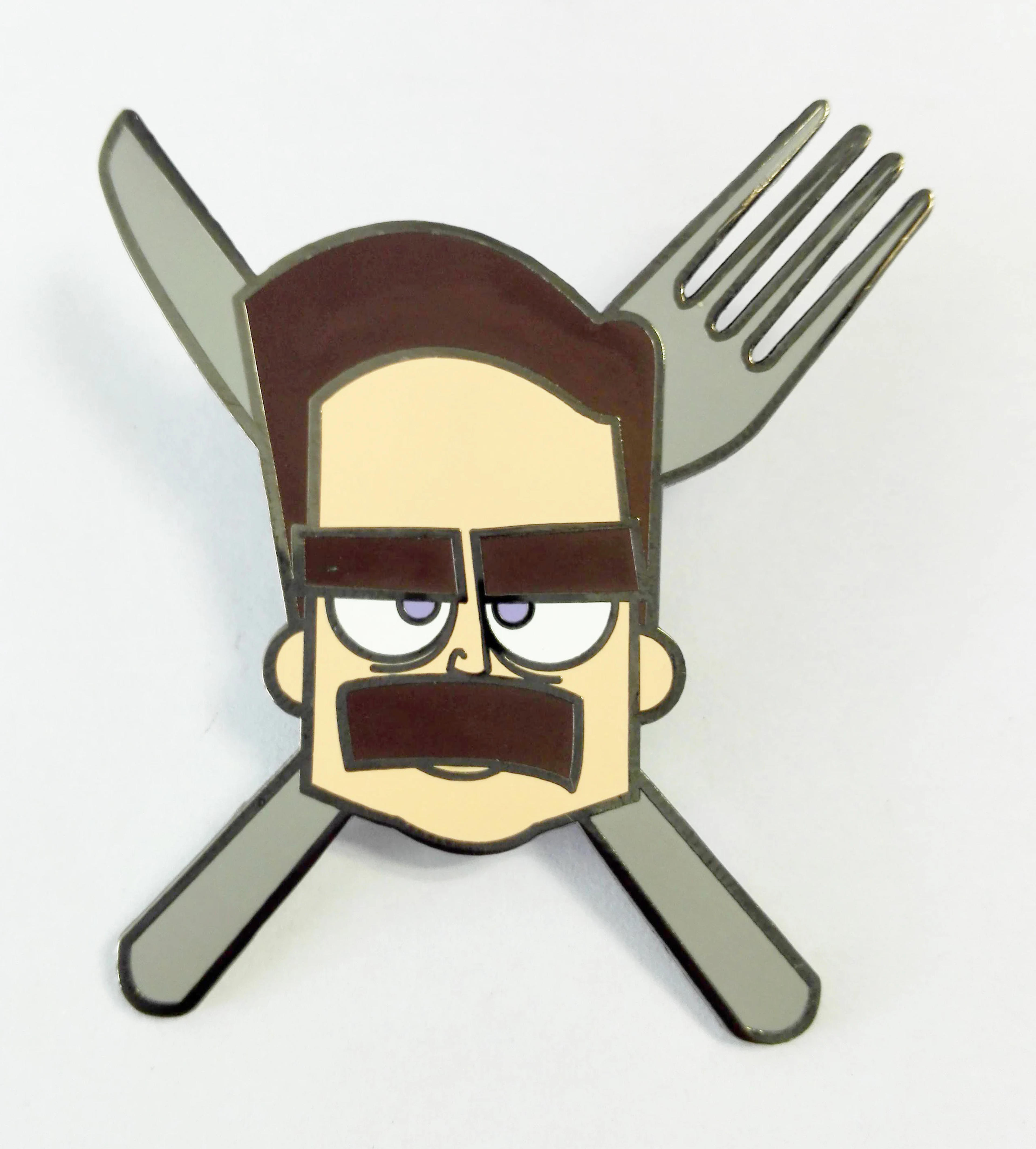 Ron Swanson Enamel Pin Parks and Recreation Inspired Pin - Etsy UK