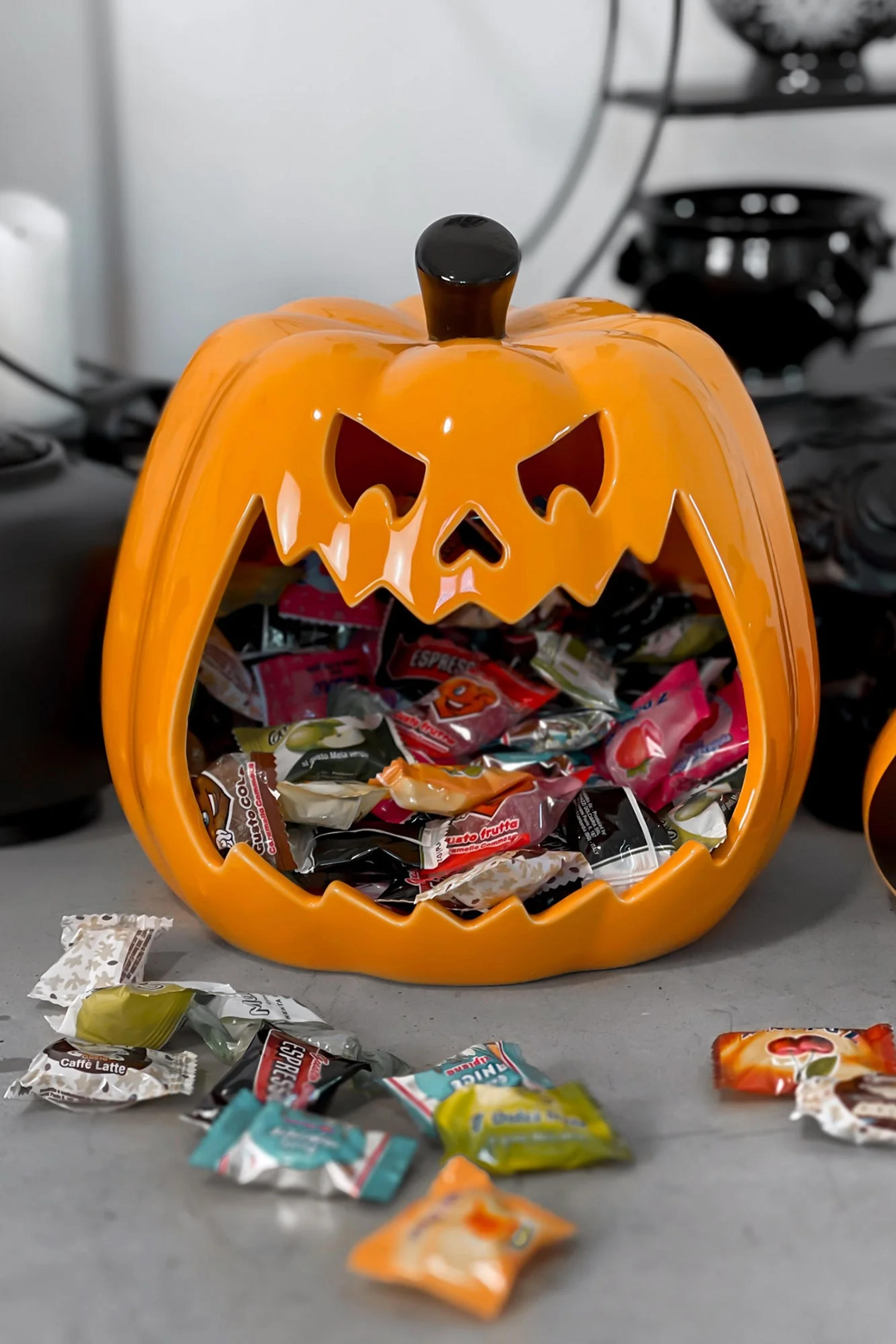 Pumpkin Ceramic Candy Dish