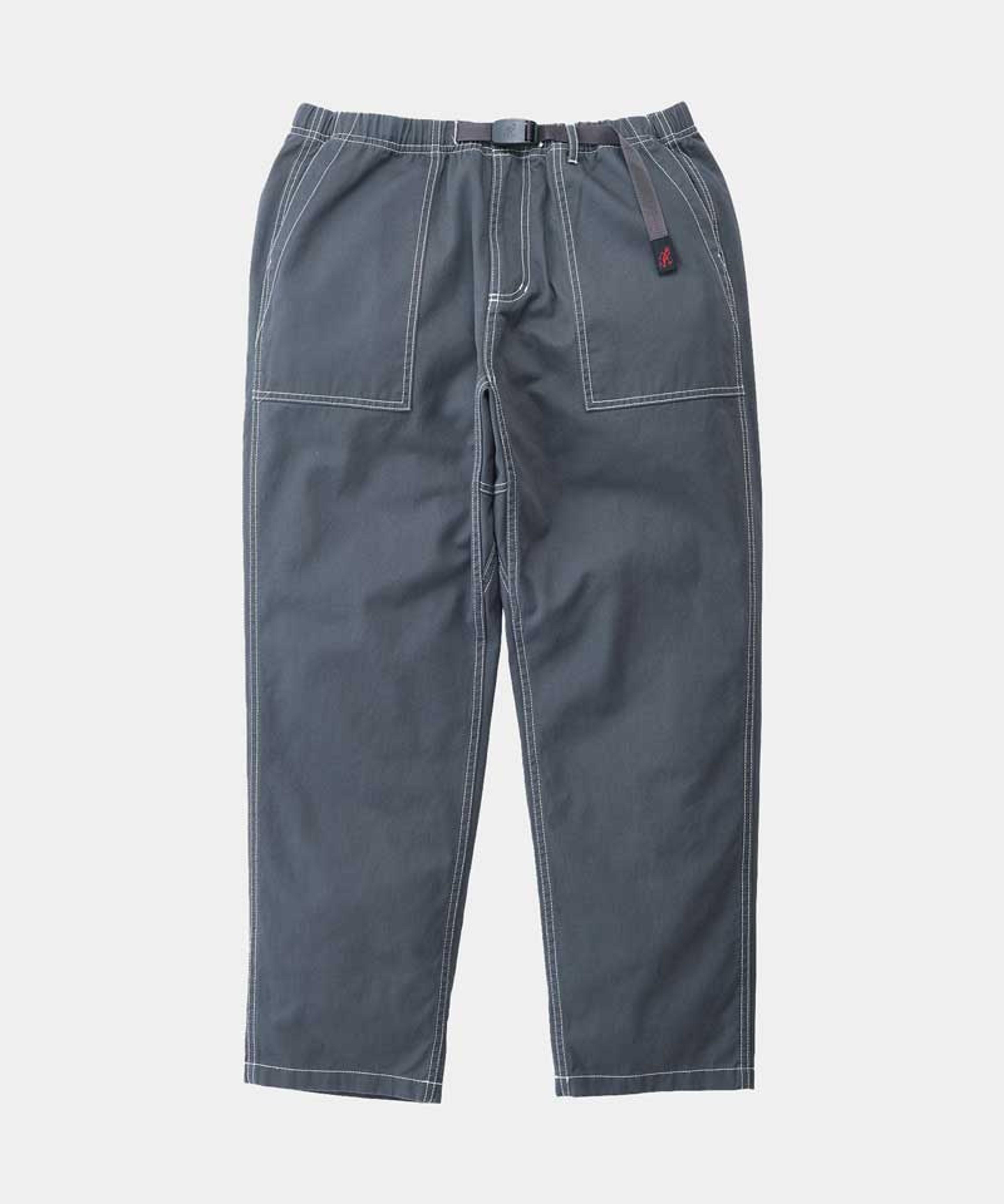 Contrast Stitch Loose Tapered Ridge Pant