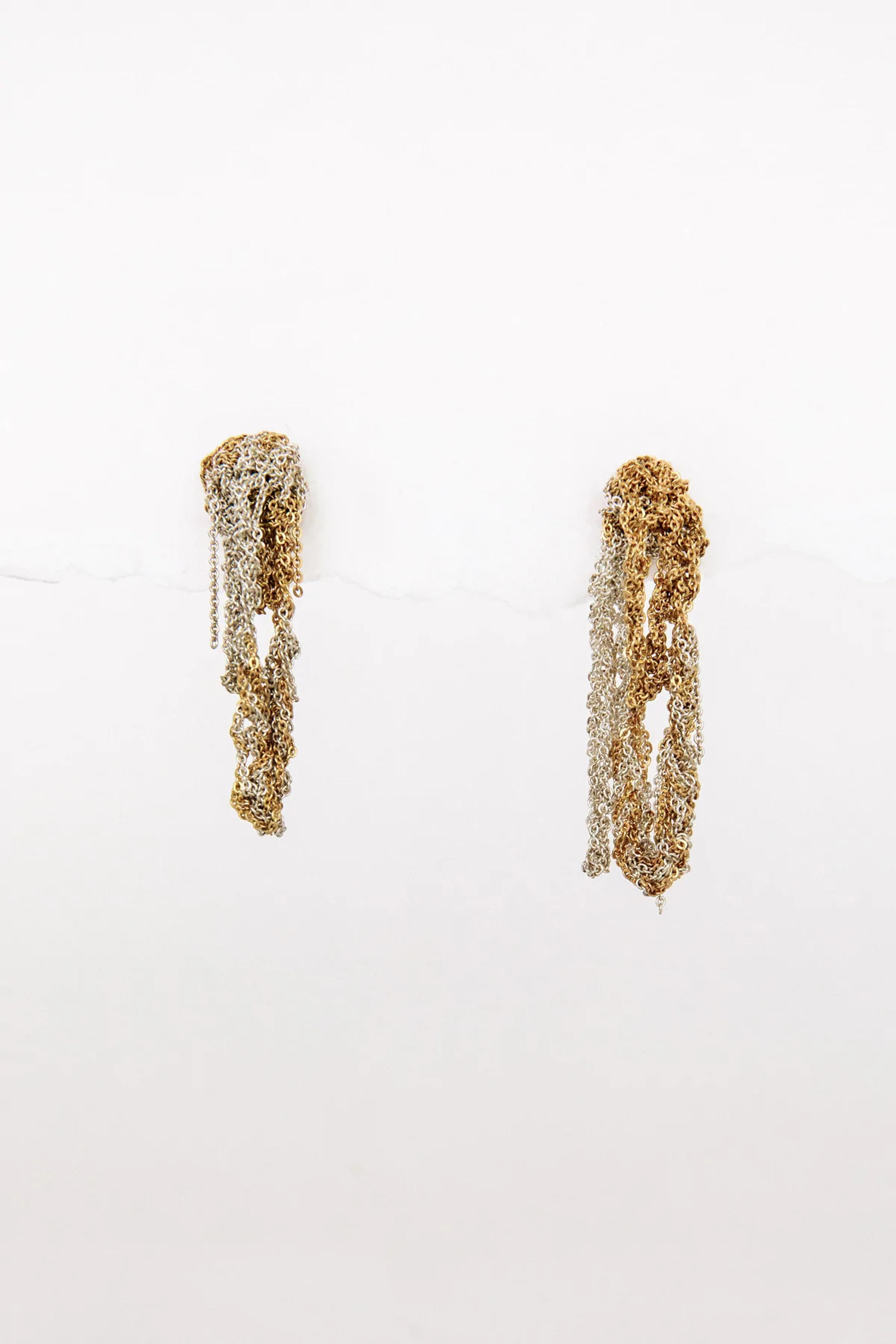 Drip Earrings, Gold + Silver