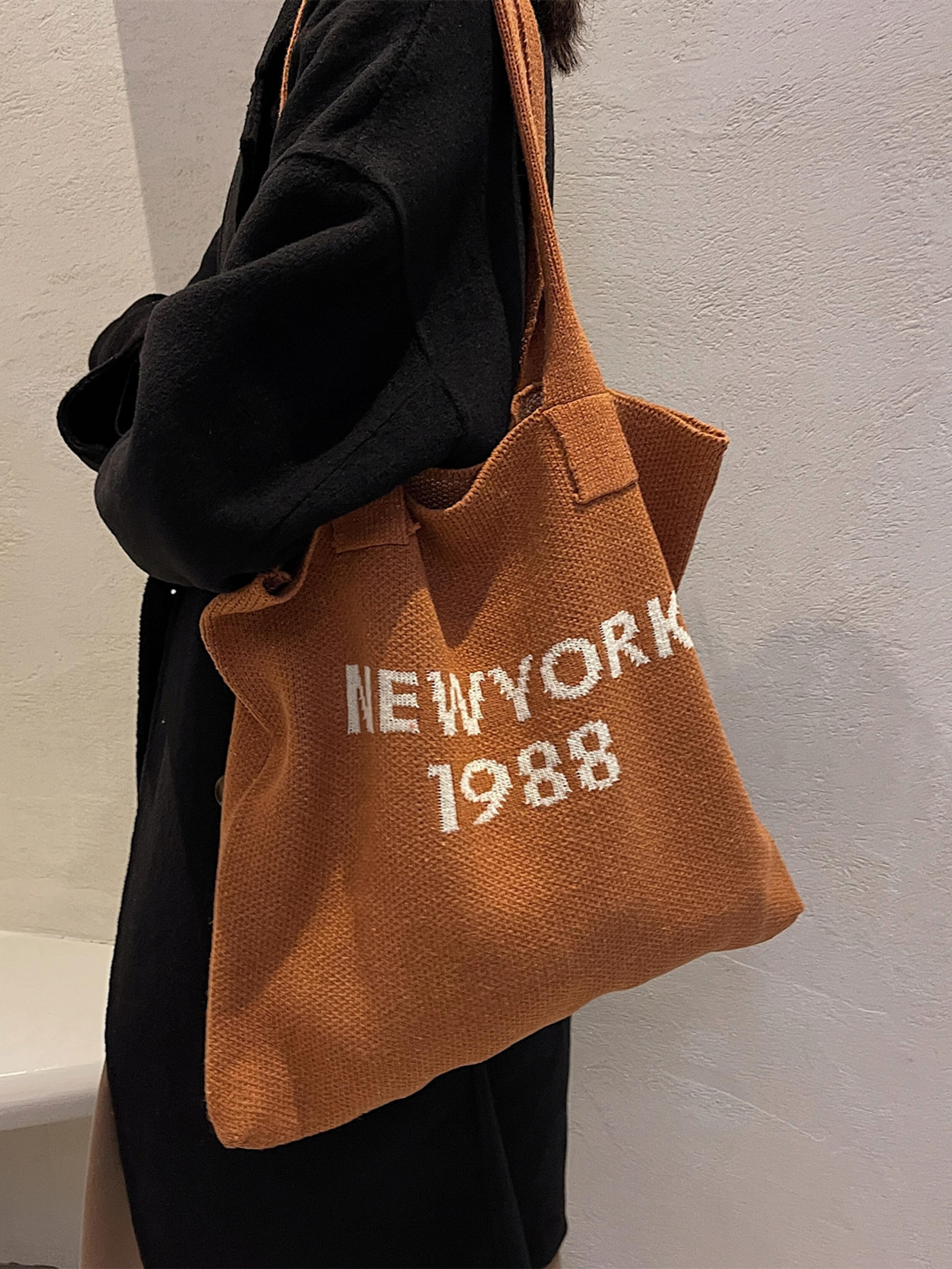 Letter Graphic Tote Bag