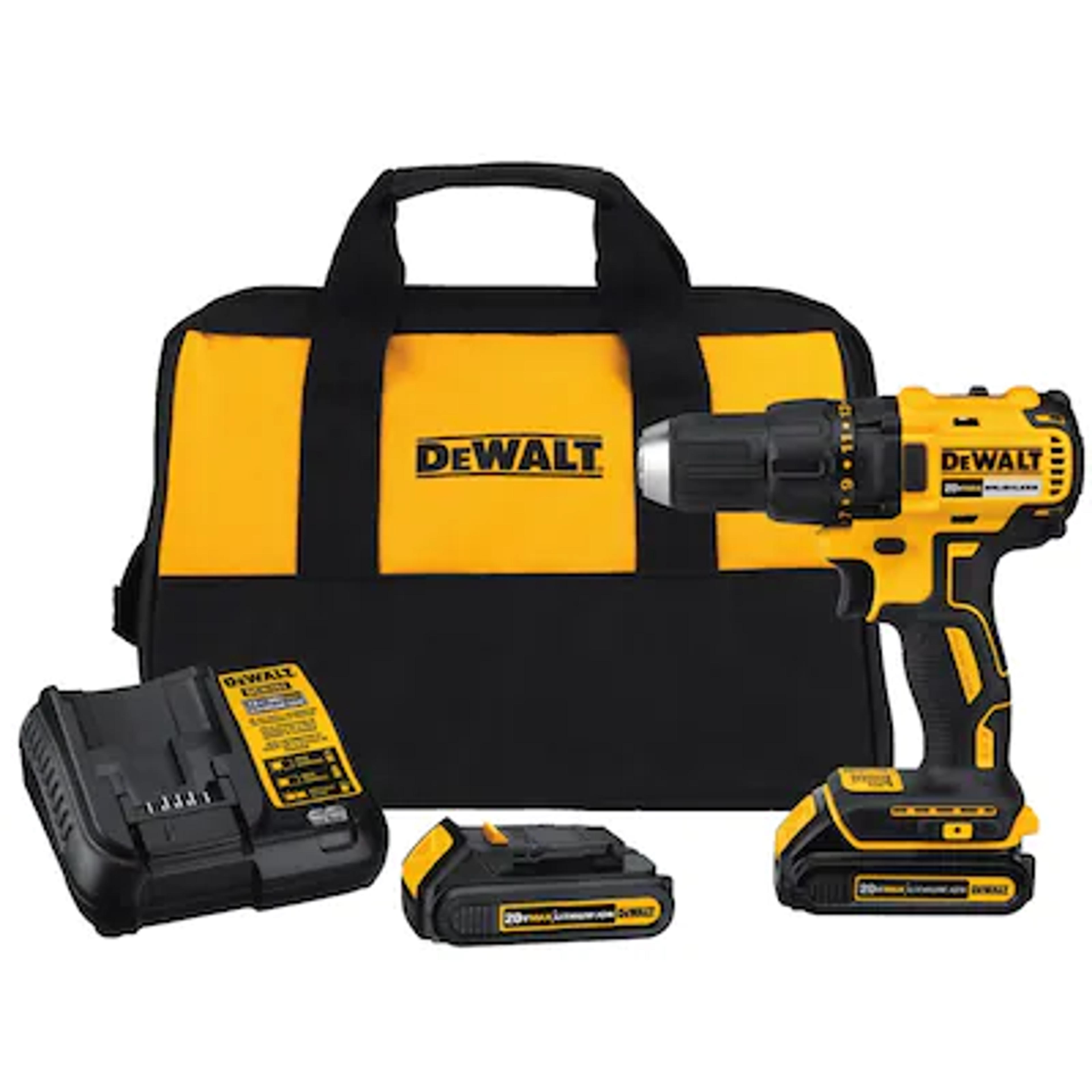 DEWALT 20-volt Max 1/2-in Brushless Cordless Drill (2 Li-ion Batteries Included and Charger Included) in the Drills department at Lowes.com