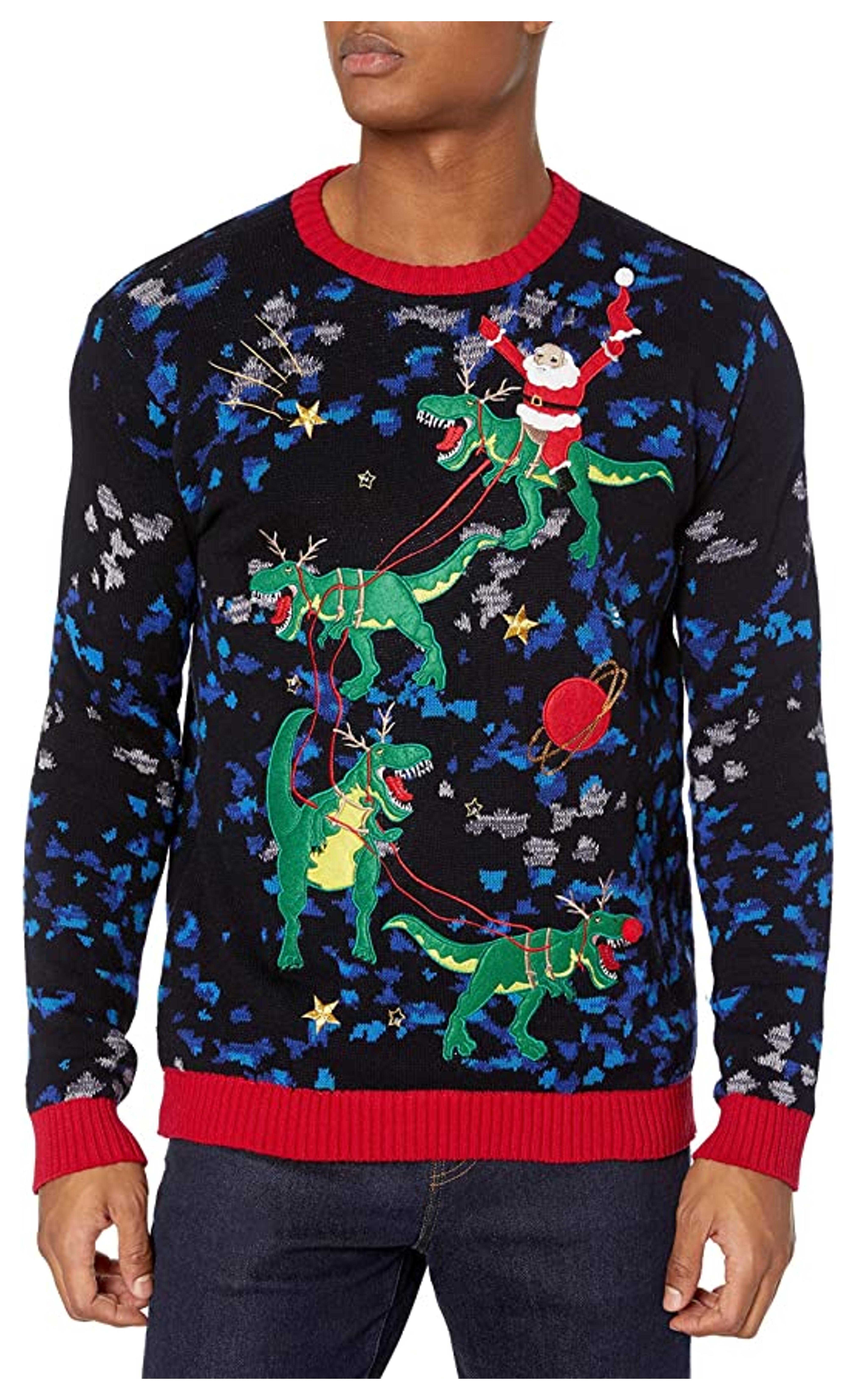 Blizzard Bay Men's Ugly Christmas Sweater Light Up at Amazon Men’s Clothing store