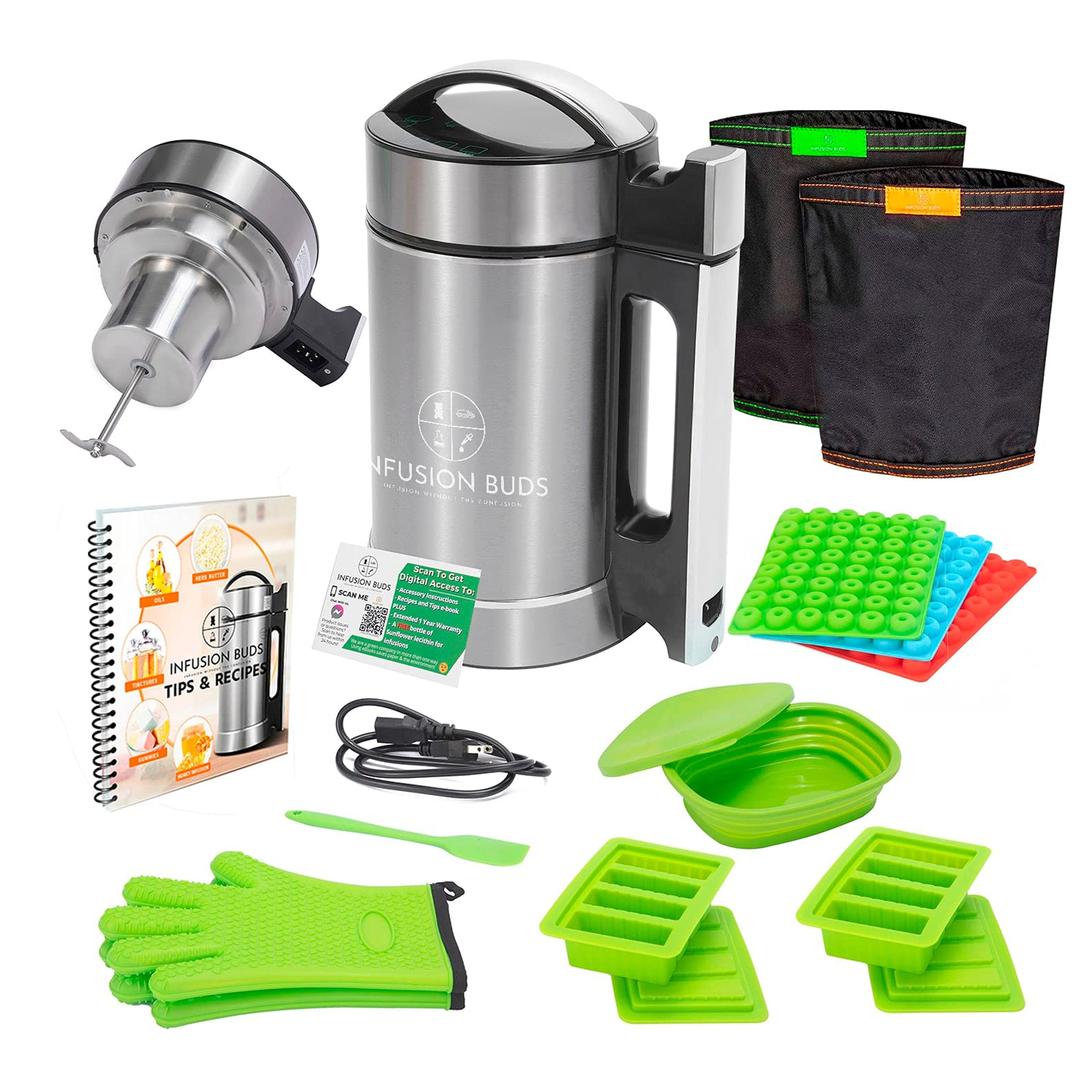 Amazon.com: Infusion Buds Butter Infuser Machine- Herbal Butter Maker Machine | Herbal Butter & Oil Infuser Machine. Butter Machine | Includes Decarb Box and Tons of Accessories : Home & Kitchen