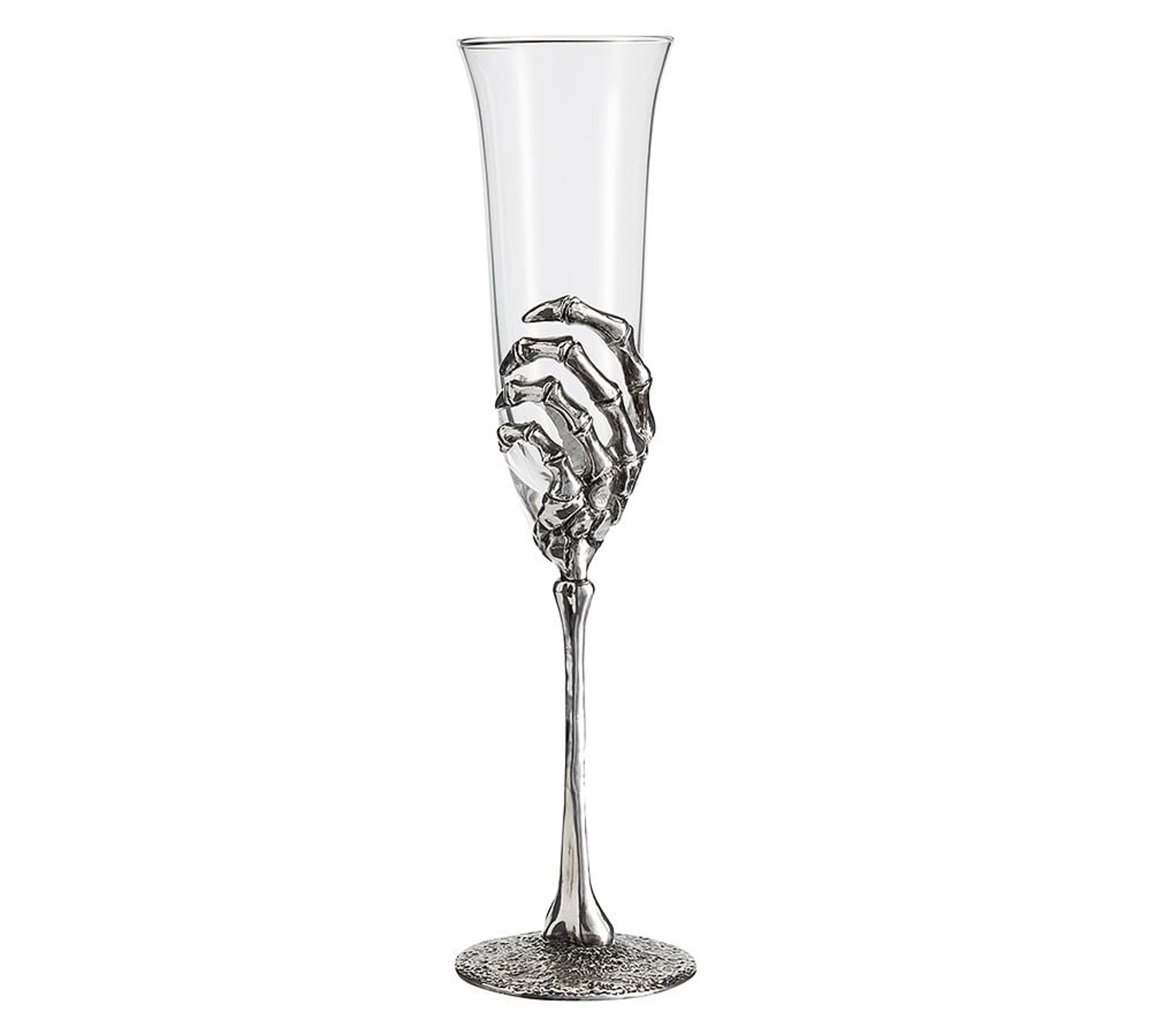 Skeleton Hand Champagne Glass | Pottery Barn