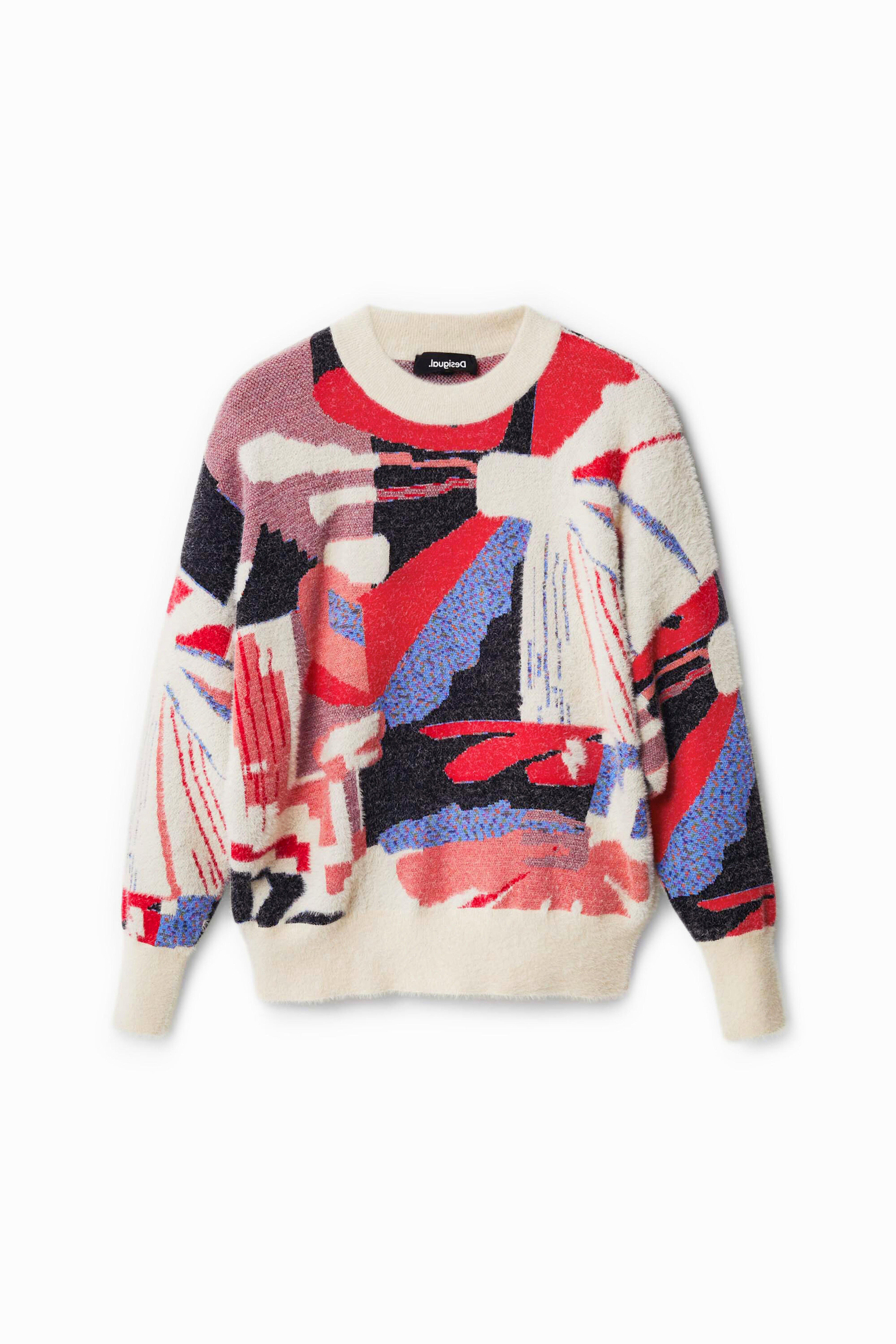 Multicoloured geometric jumper | Desigual.com