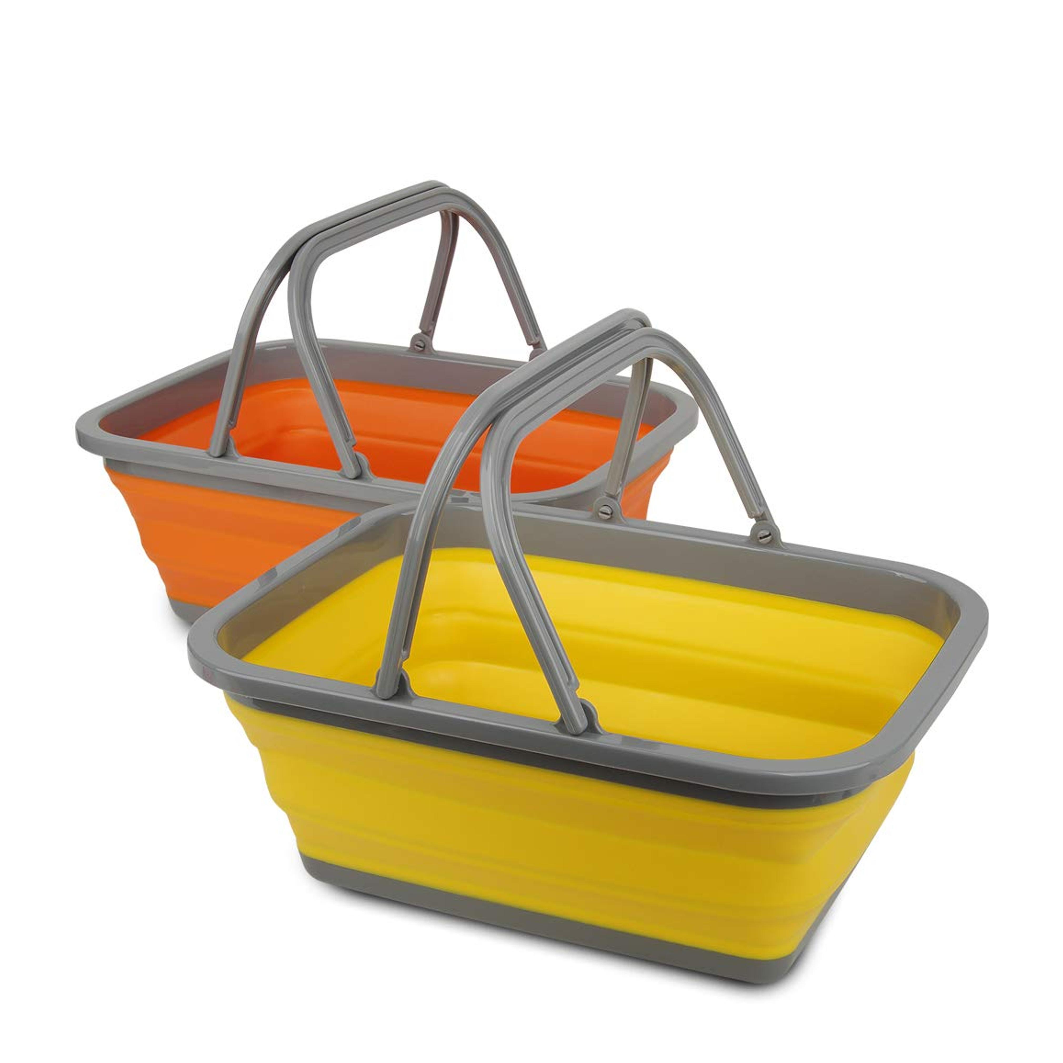 Tiawudi 2 Pack Collapsible Sink with 2.25 Gal / 8.5L Each Wash Basin for Washing Dishes, Camping, Hiking and Home