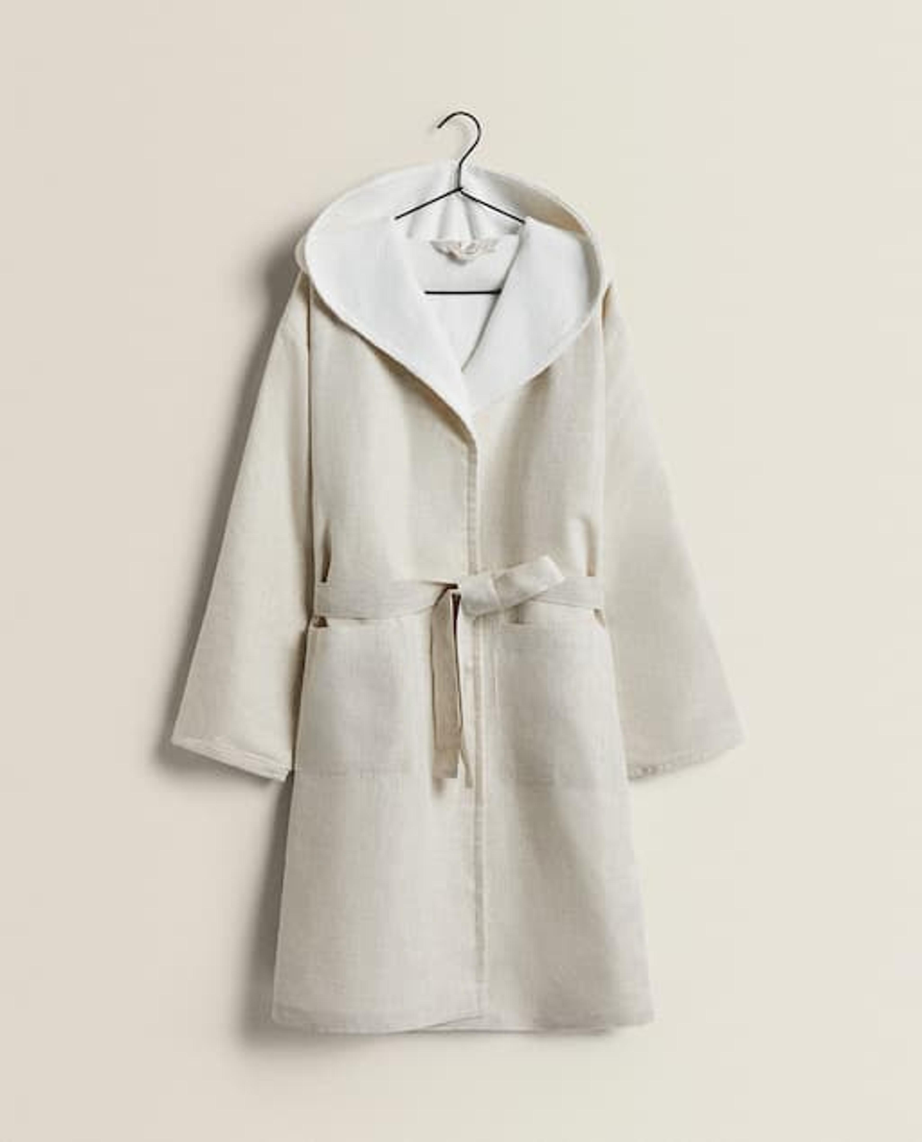 LINEN AND COTTON BATHROBE