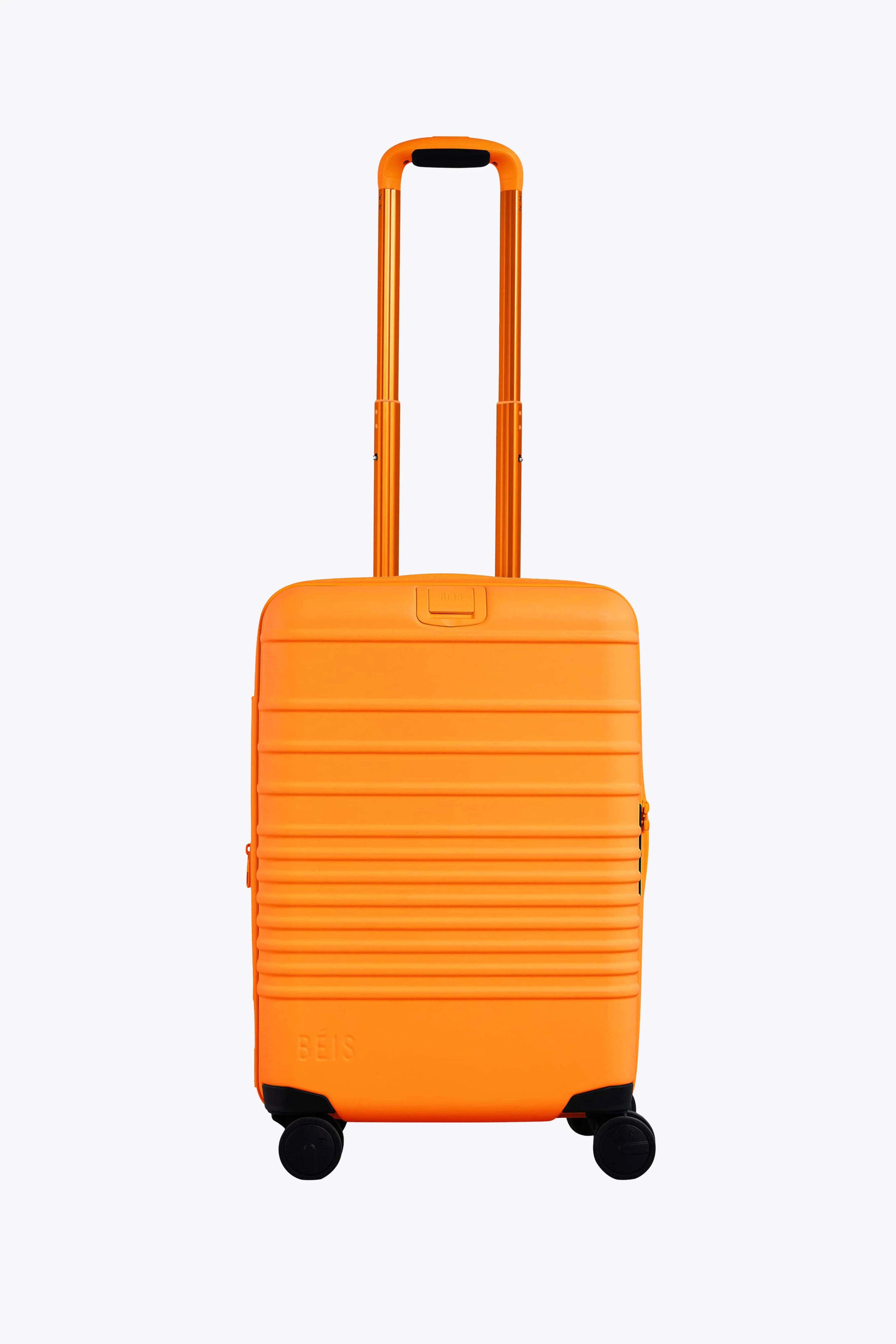 Béis 'The Carry-On Roller' in Creamsicle - 21" Carry On Rolling Luggage In Orange