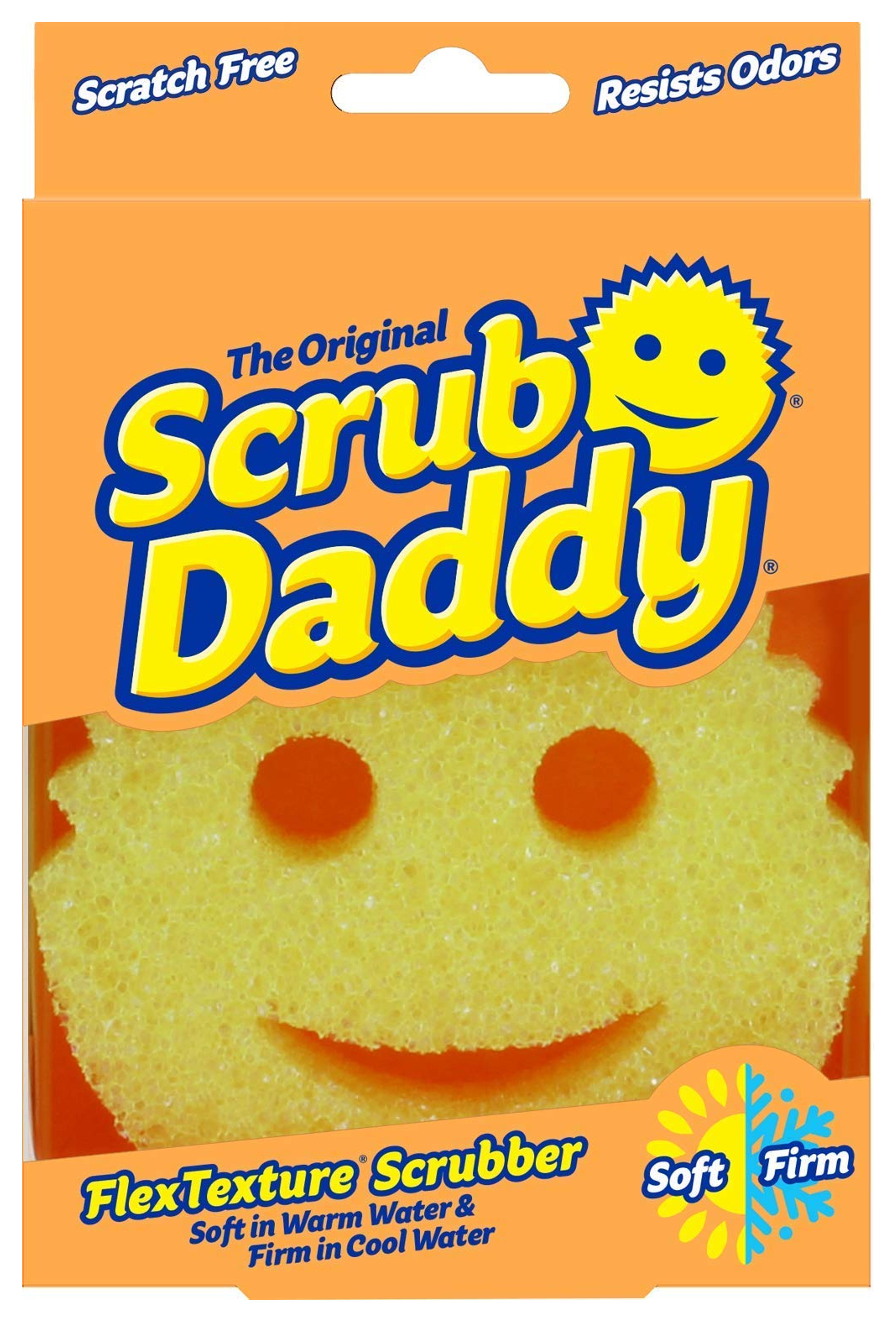 Amazon.com: Scrub Daddy Original Scratch Free FlexTexture Scrubbing Sponge, Yellow : Health & Household