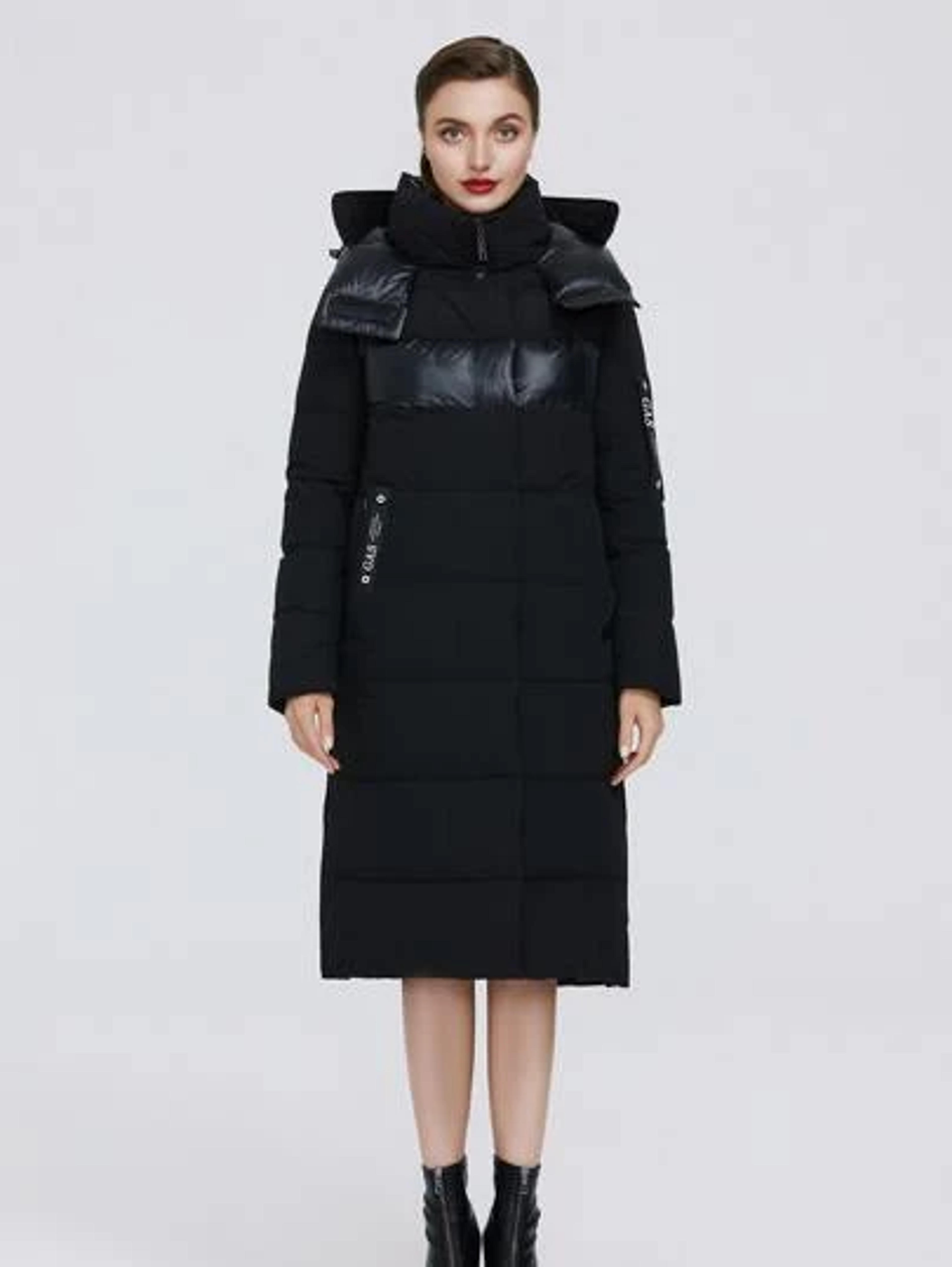 SHEIN X TheBoxMethod Slogan Graphic Colorblock Flap Pocket Zipper Hooded Puffer Coat | SHEIN USA