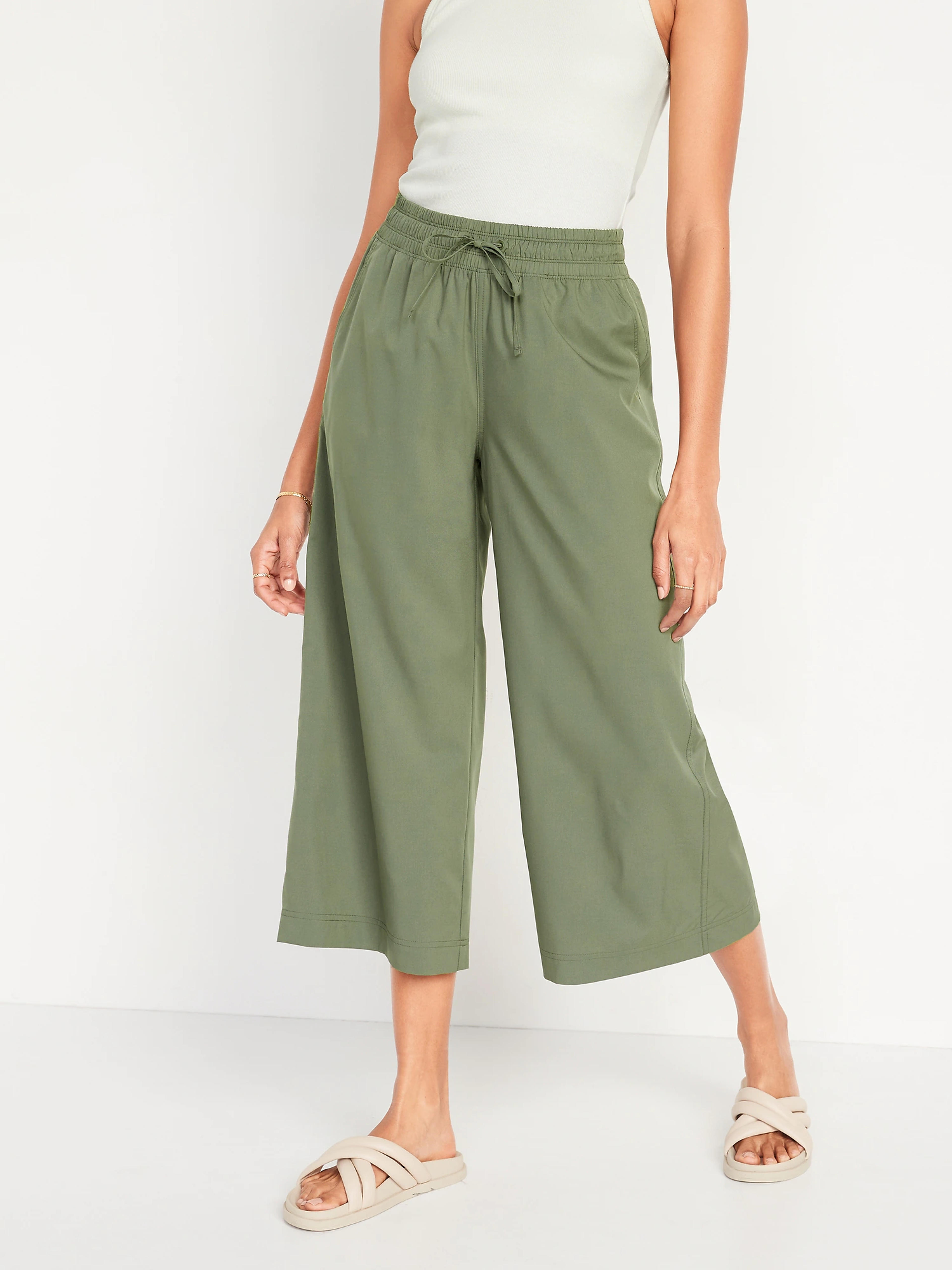 Extra High-Waisted StretchTech Cropped Wide-Leg Pants for Women | Old Navy