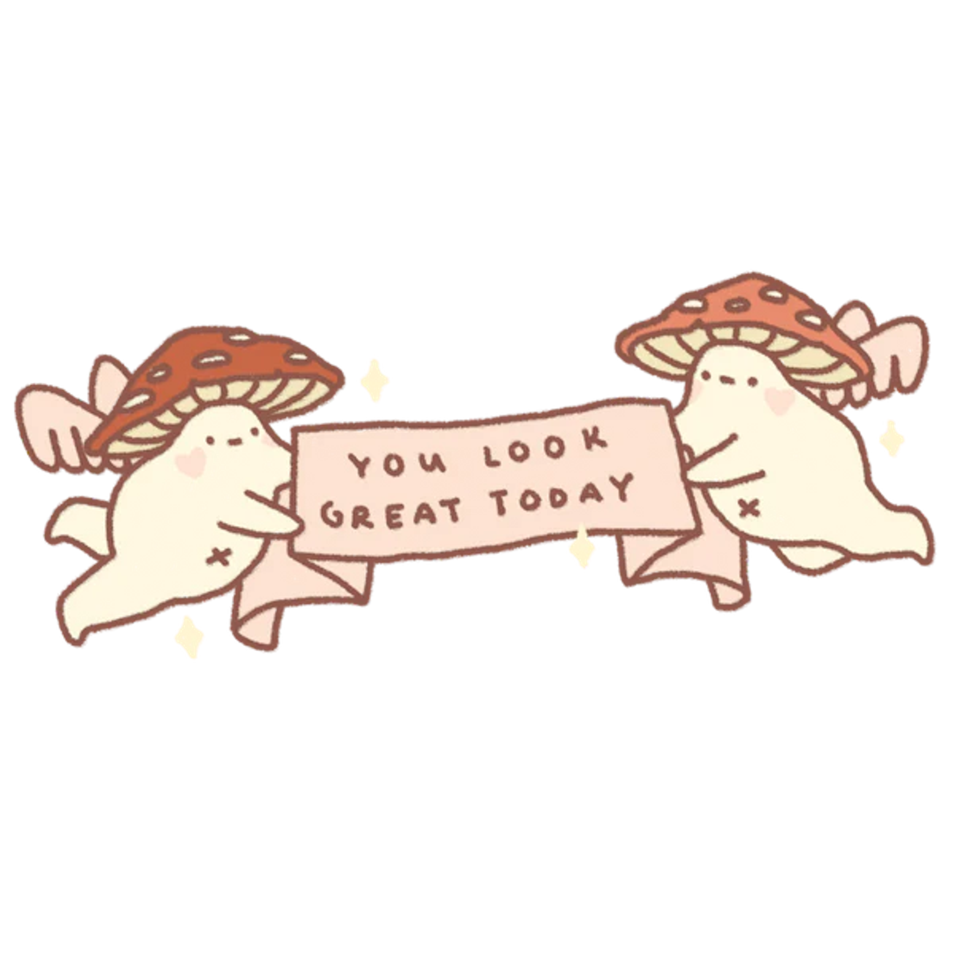 Pep Talk Shroom Clear Sticker