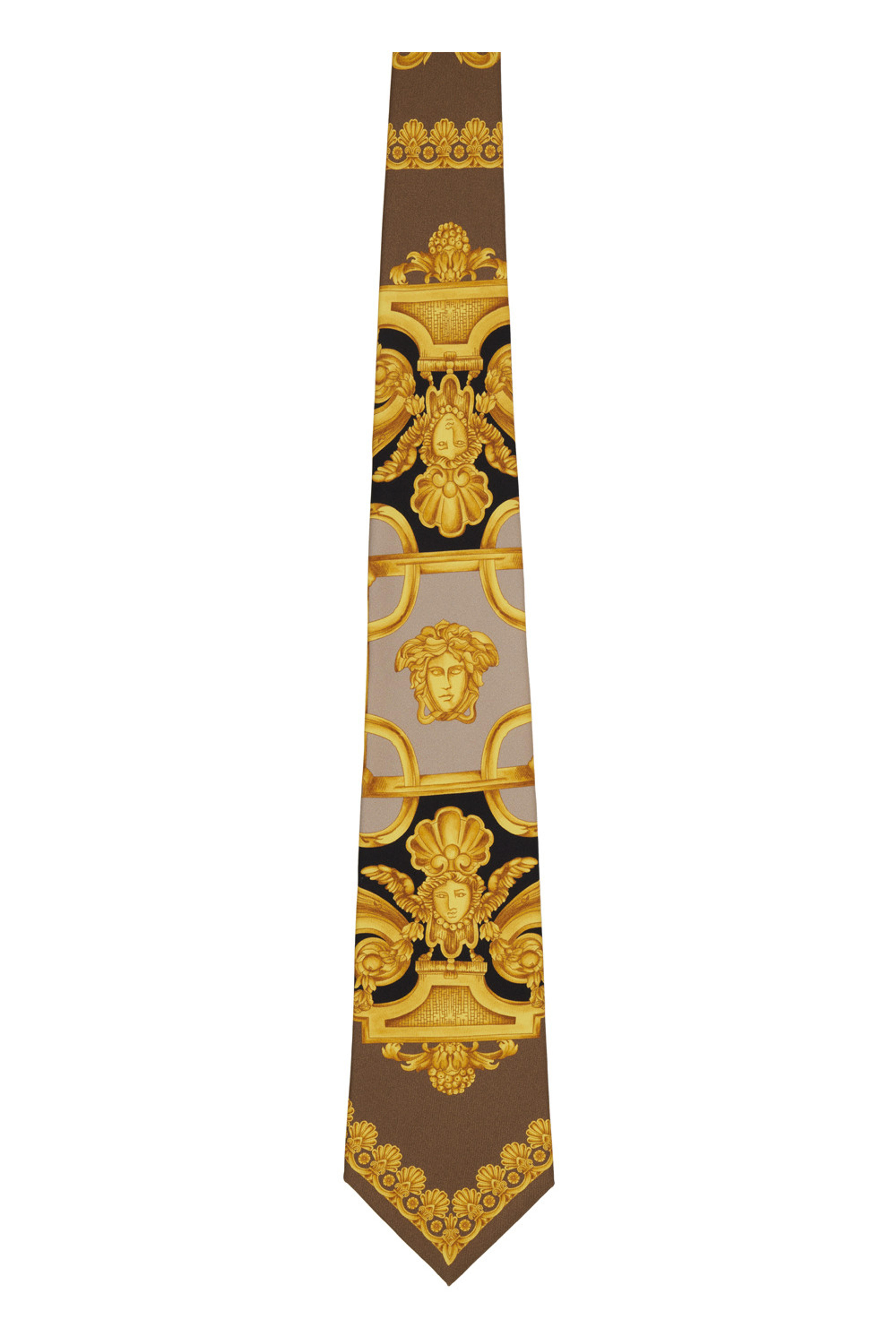 Versace: Brown Barocco 660 Tie | SSENSE