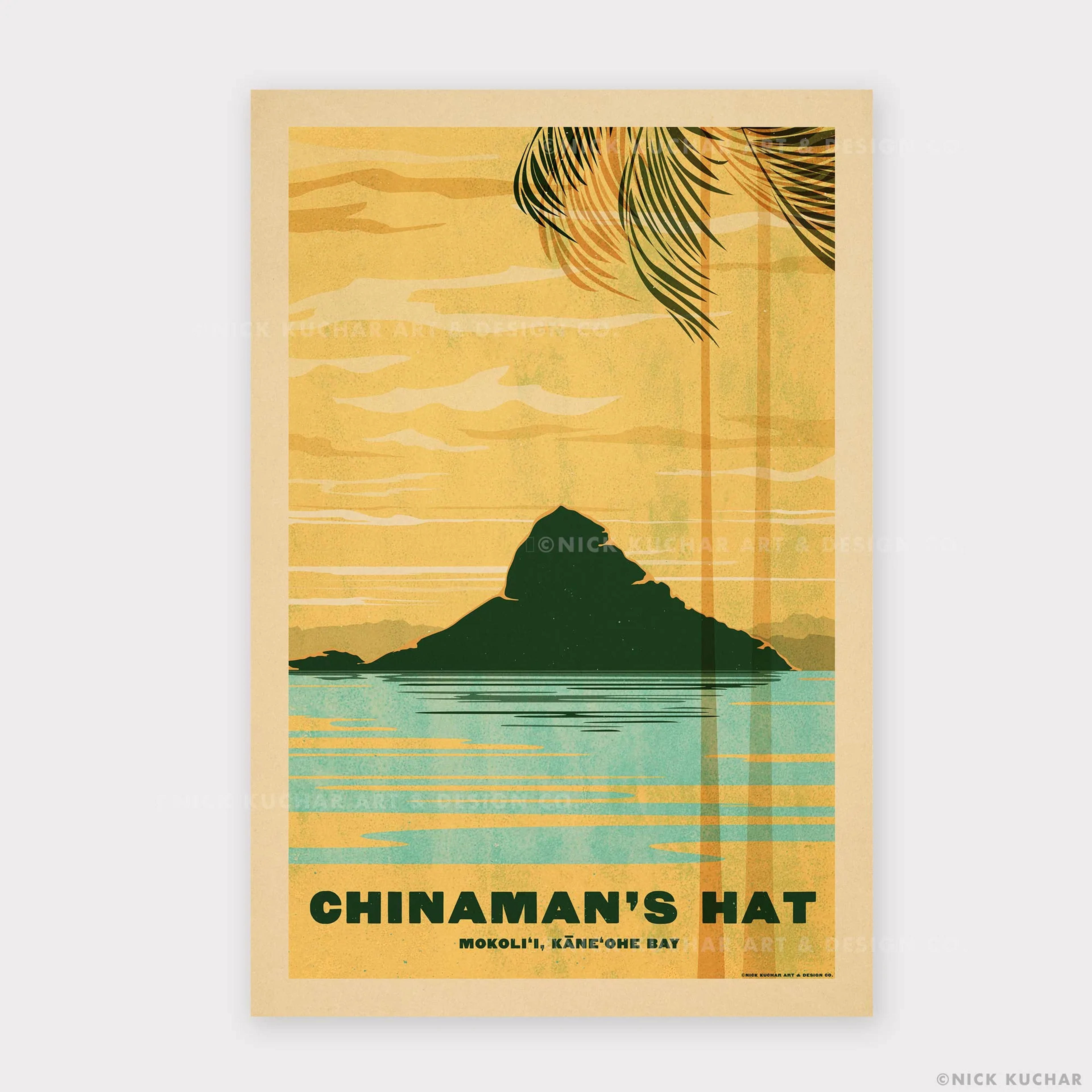 Chinaman's Hat, Mokolii - 12x18 Hawaii Travel Print