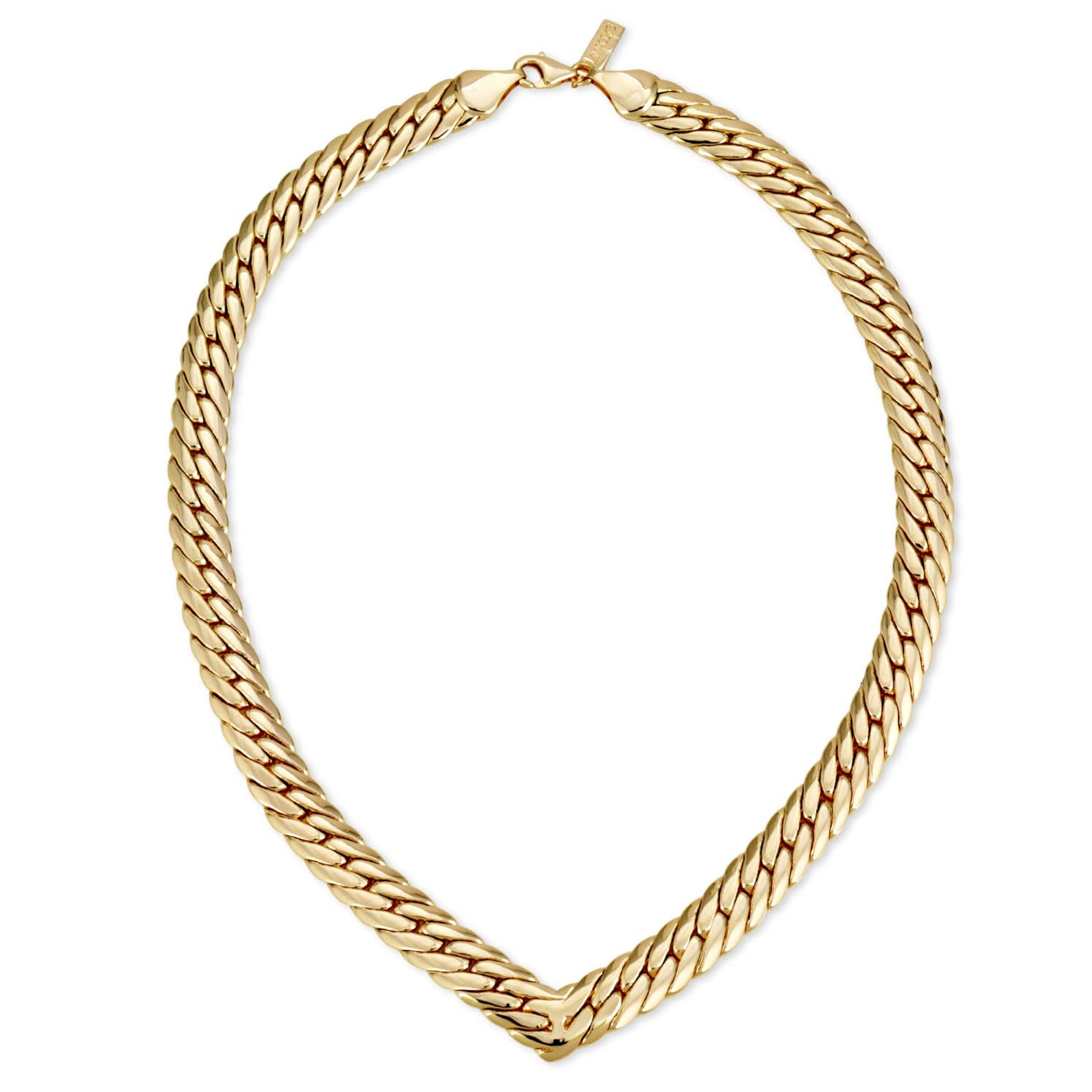 Chevron Statement Collar- Gold