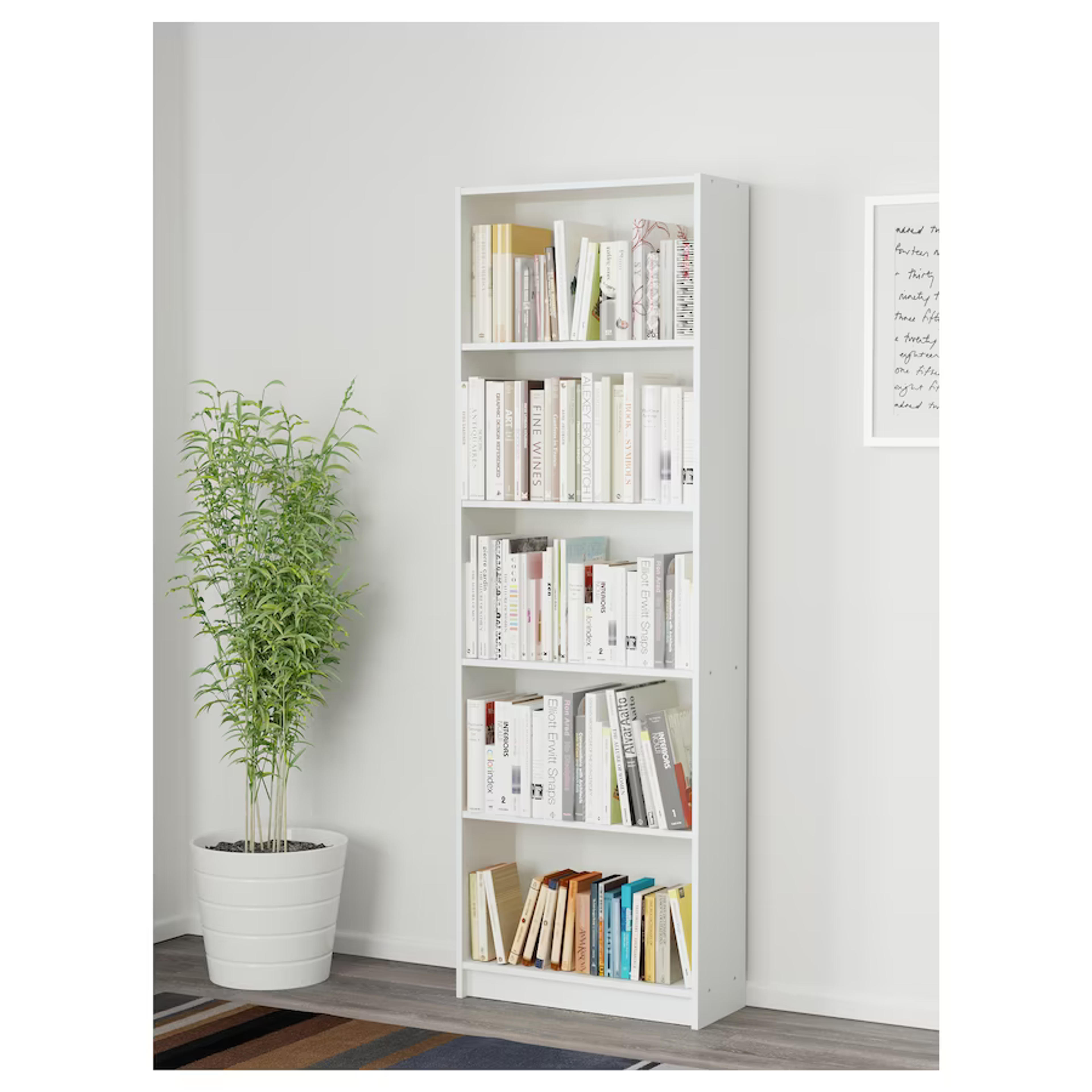 GERSBY Bookcase, white, 235/8x707/8" - IKEA