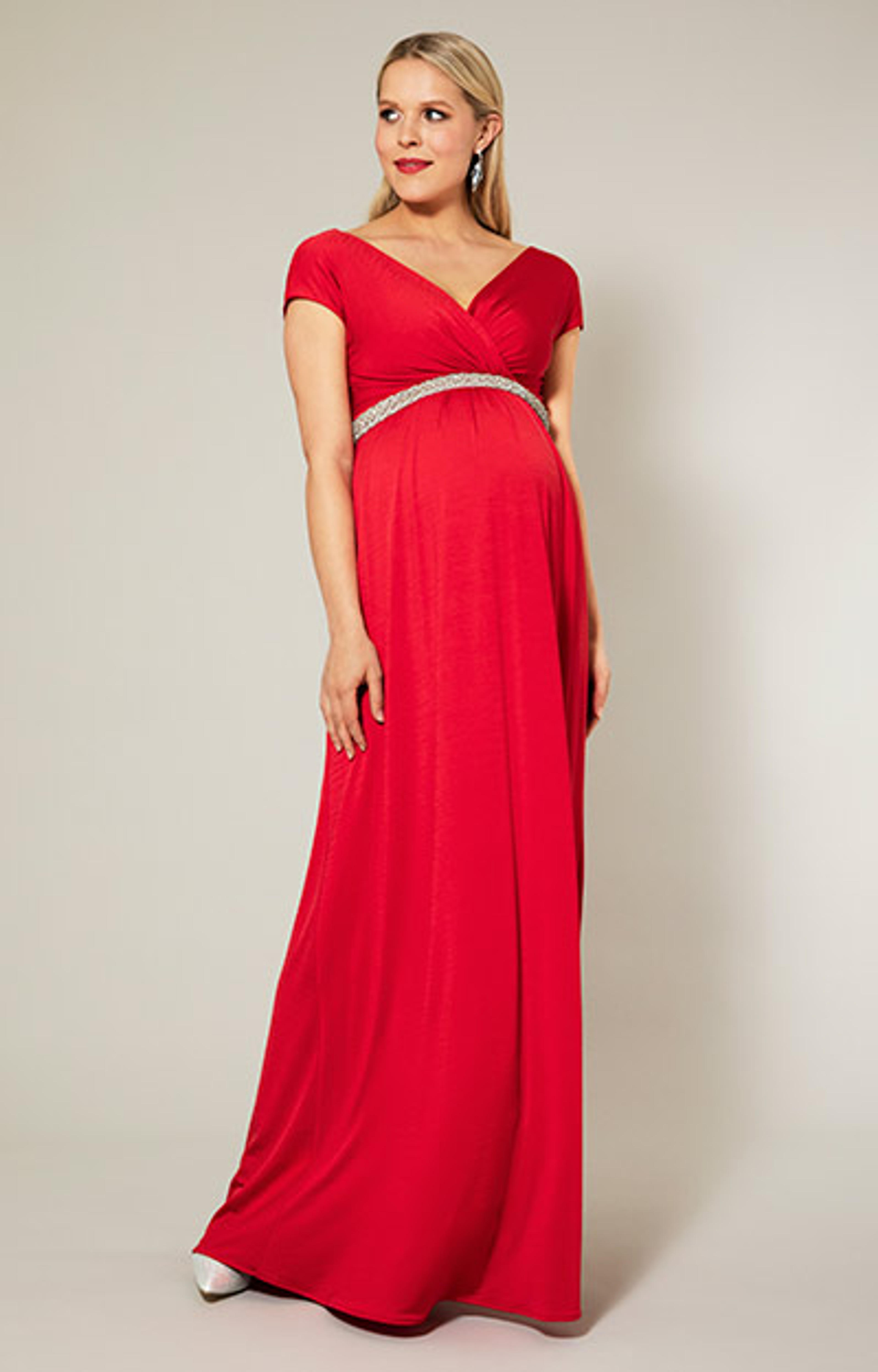 Francesca Maxi Dress Sunset Red - Maternity Wedding Dresses, Evening Wear and Party Clothes by Tiffany Rose US