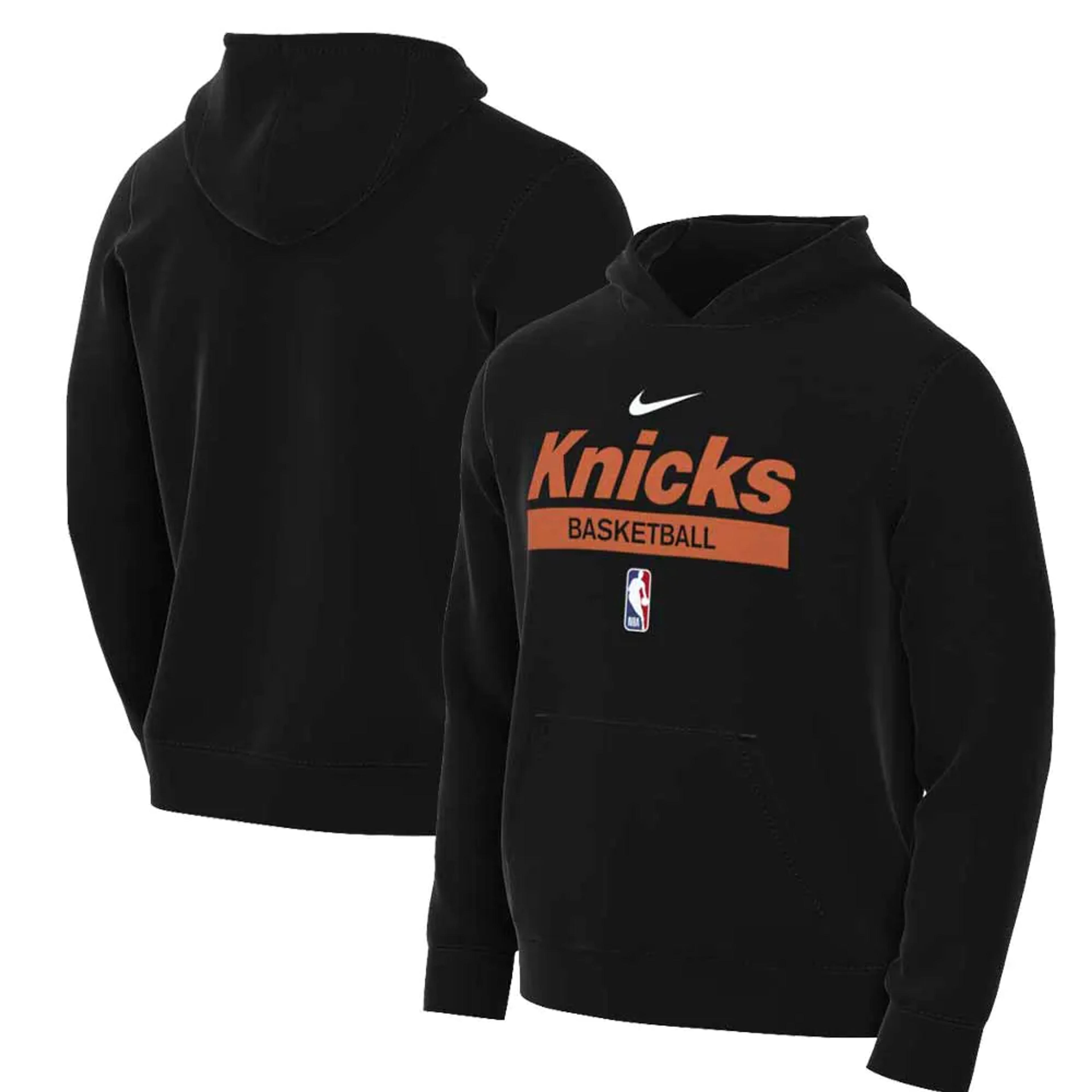 New York Knicks Nike 2022/23 Spotlight On-Court Practice Performance Pullover Hoodie - Black