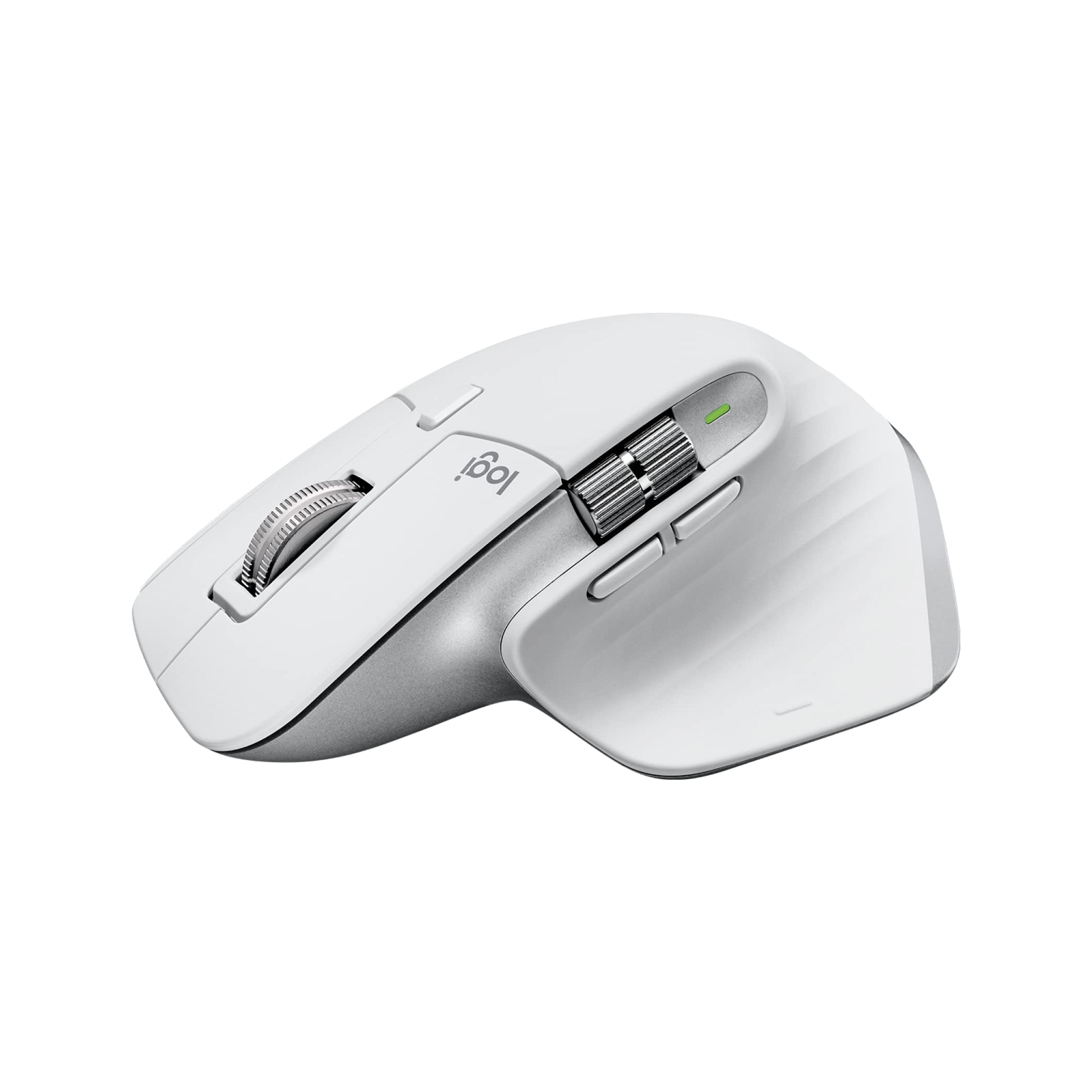 Logitech MX Master 3S - Wireless Performance Mouse with Ultra-fast Scrolling, Ergo, 8K DPI, Track on Glass, Quiet Clicks, USB-C, Bluetooth, Windows, Linux, Chrome - Pale Grey