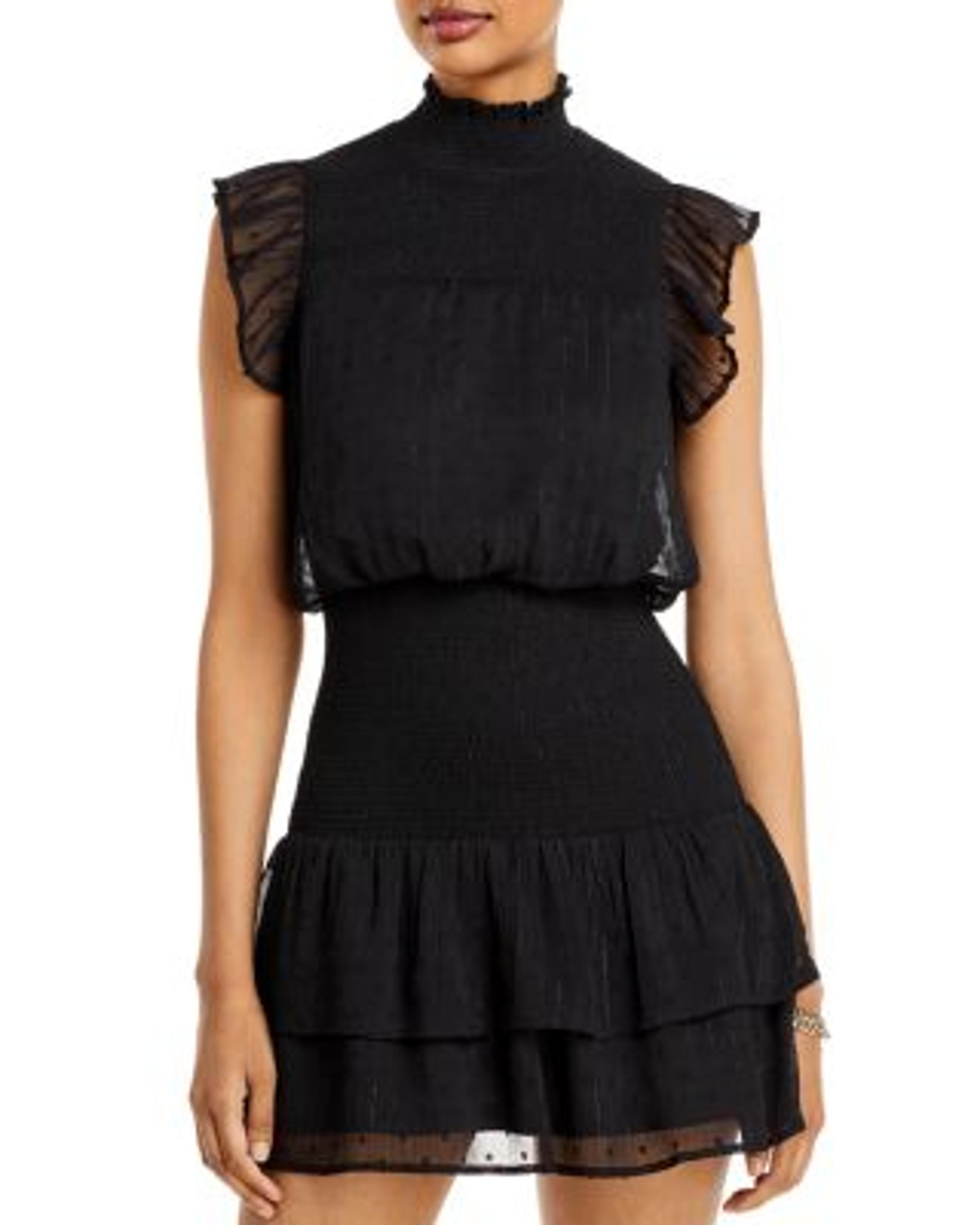 Ruffle Short Sleeve Smocked Mini Dress - 100% Exclusive