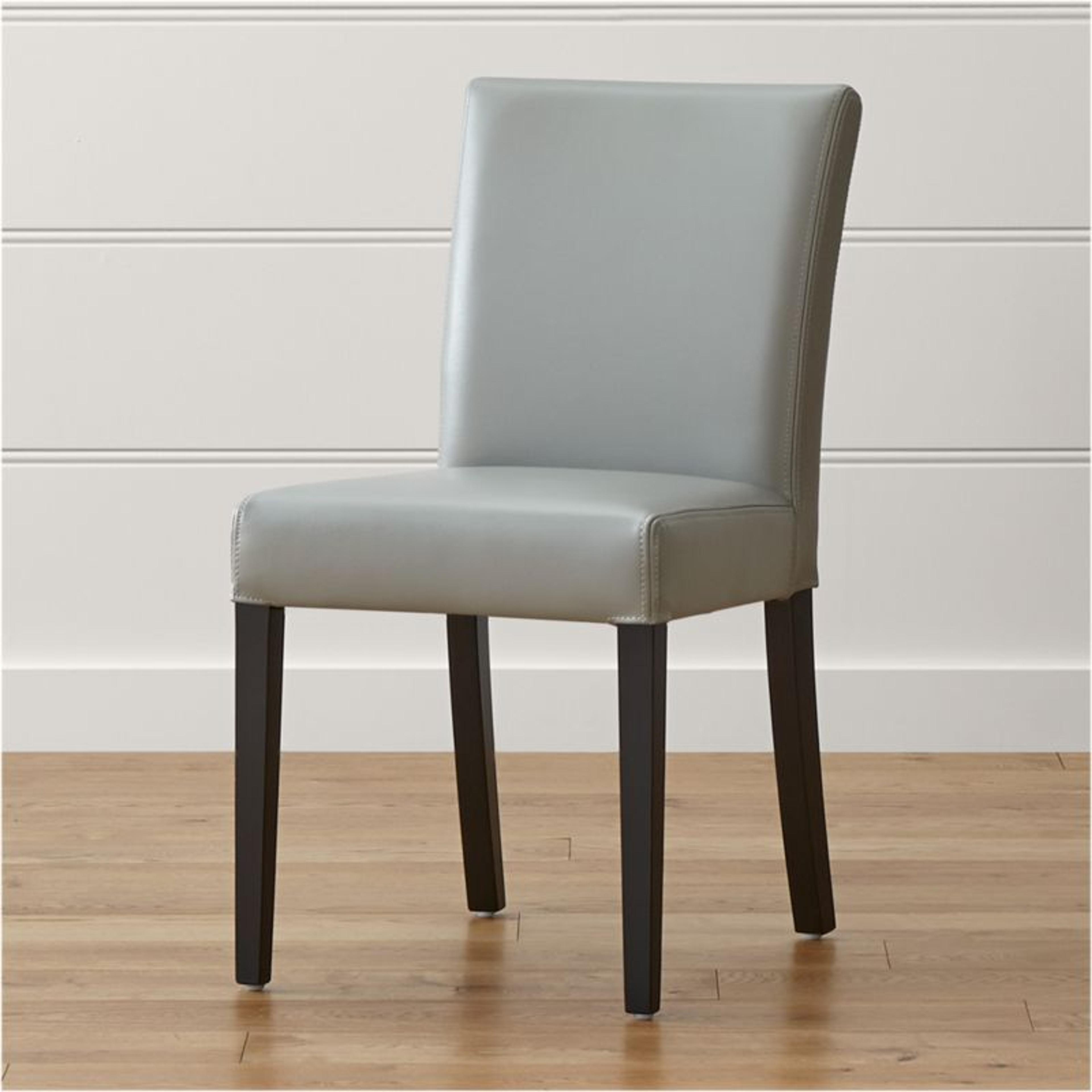 Lowe Pewter Leather Dining Chair + Reviews | Crate & Barrel