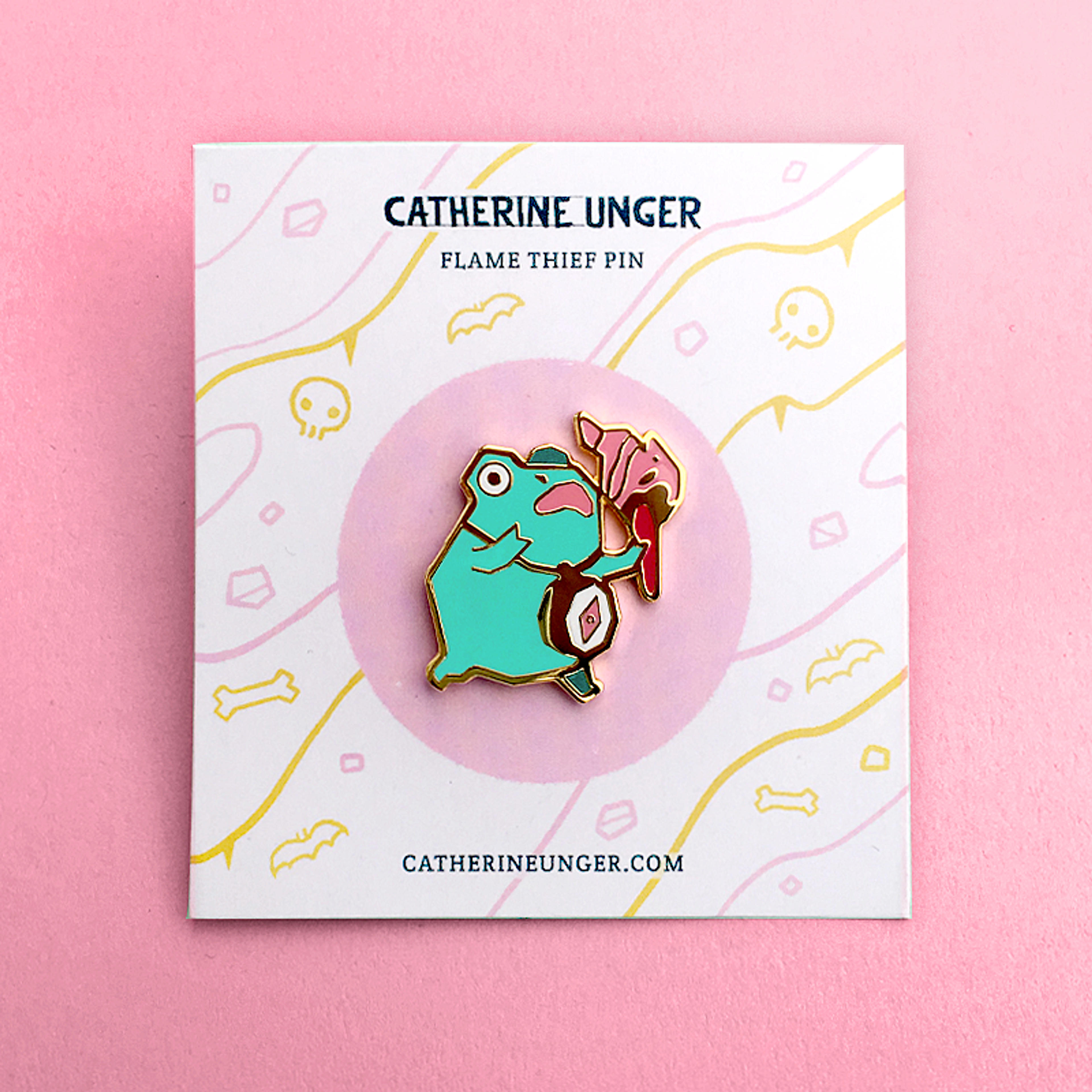 Frog Thief Enamel Pin | Catherine Unger