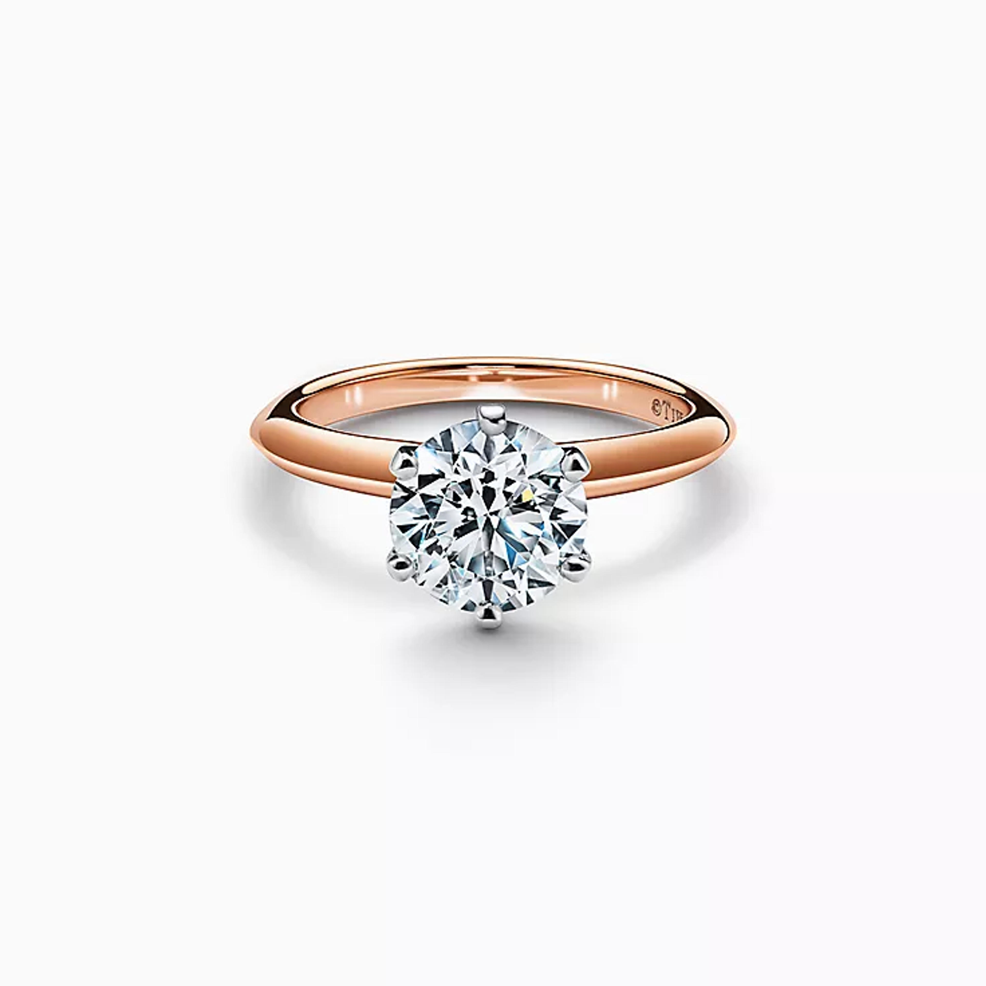 The Tiffany® Setting in 18k rose gold: world's most iconic engagement ring. | Tiffany & Co.