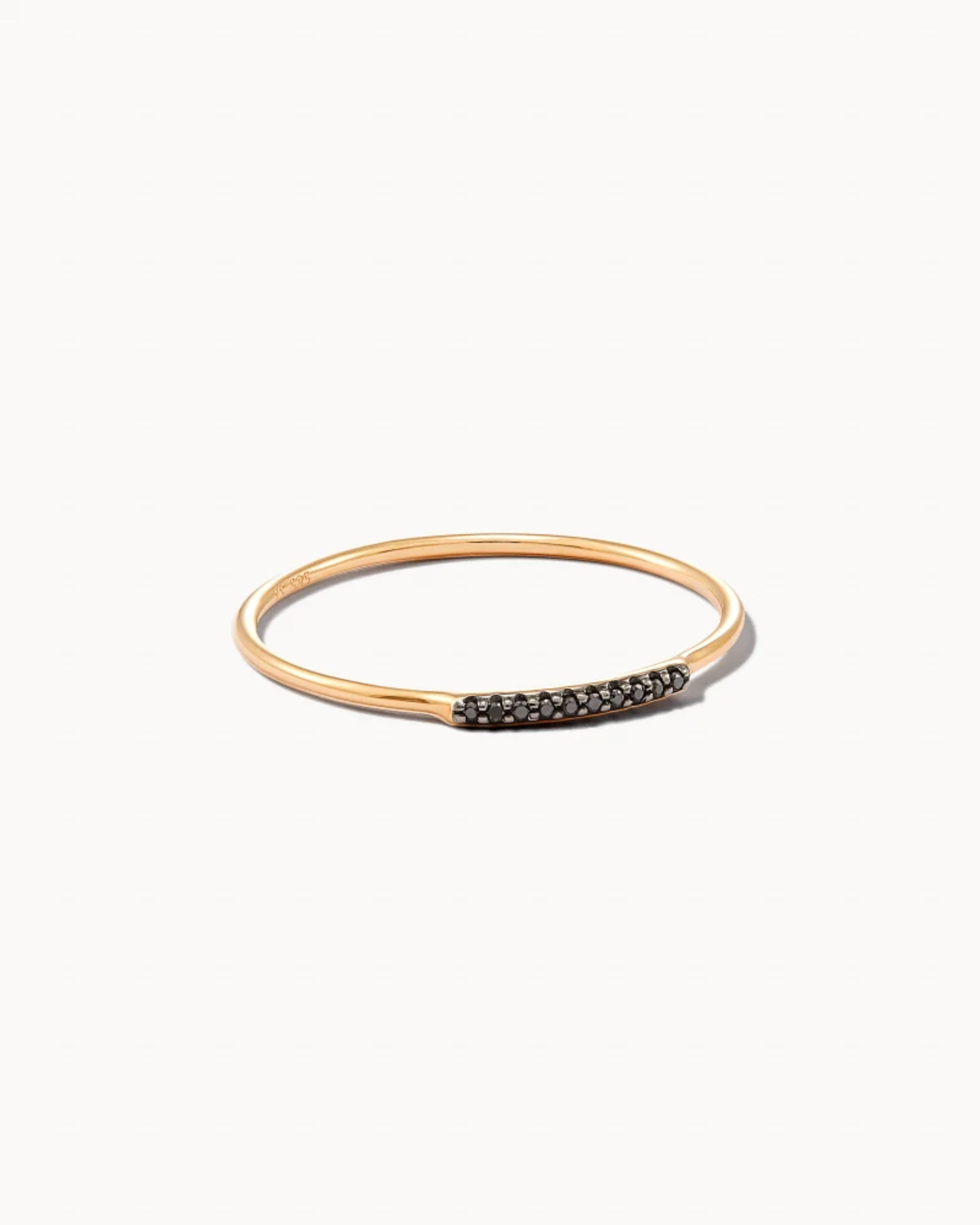 Mila 14k Yellow Gold Band Ring in Black Diamond | Kendra Scott