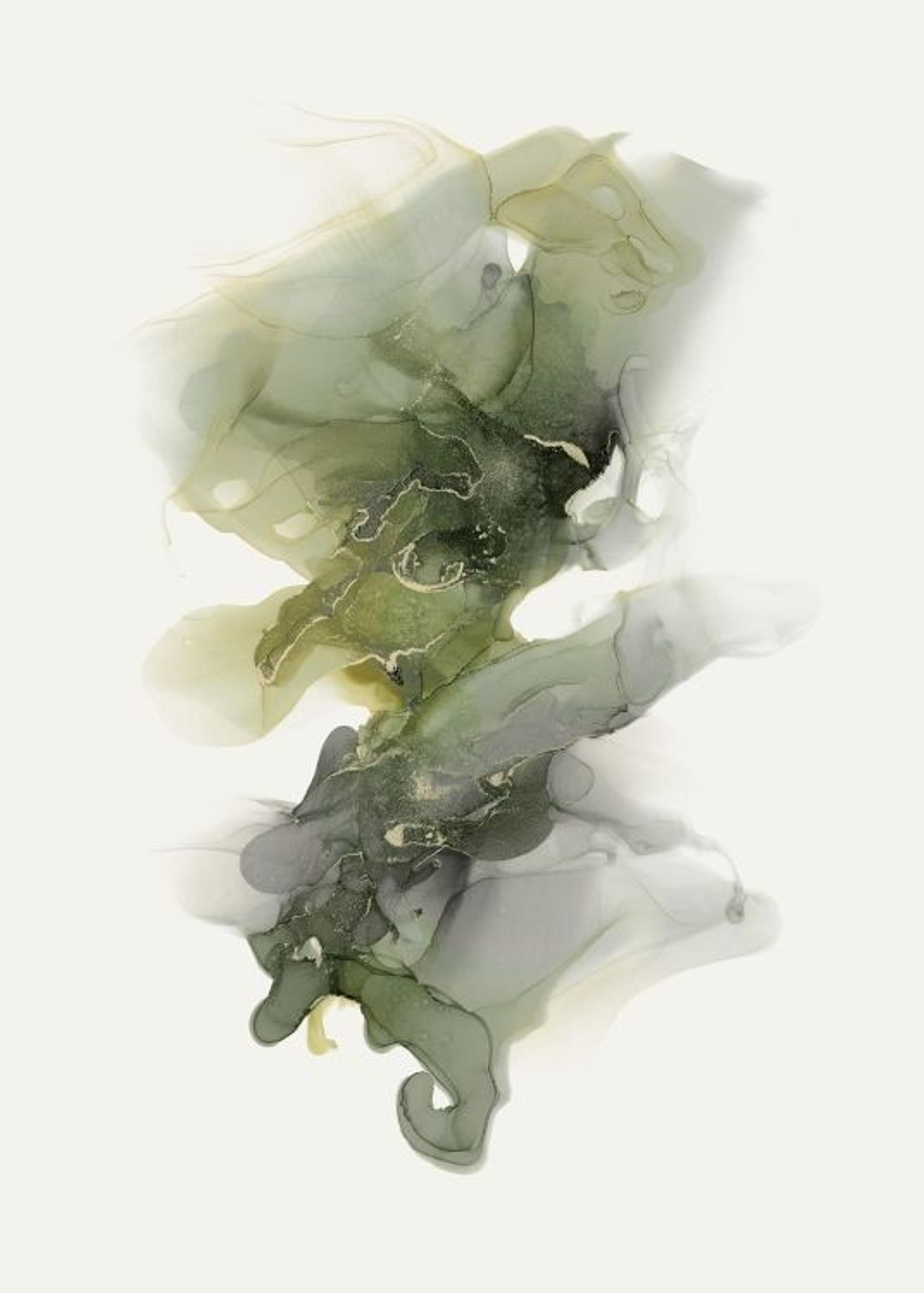 Moss Green Abstract Print