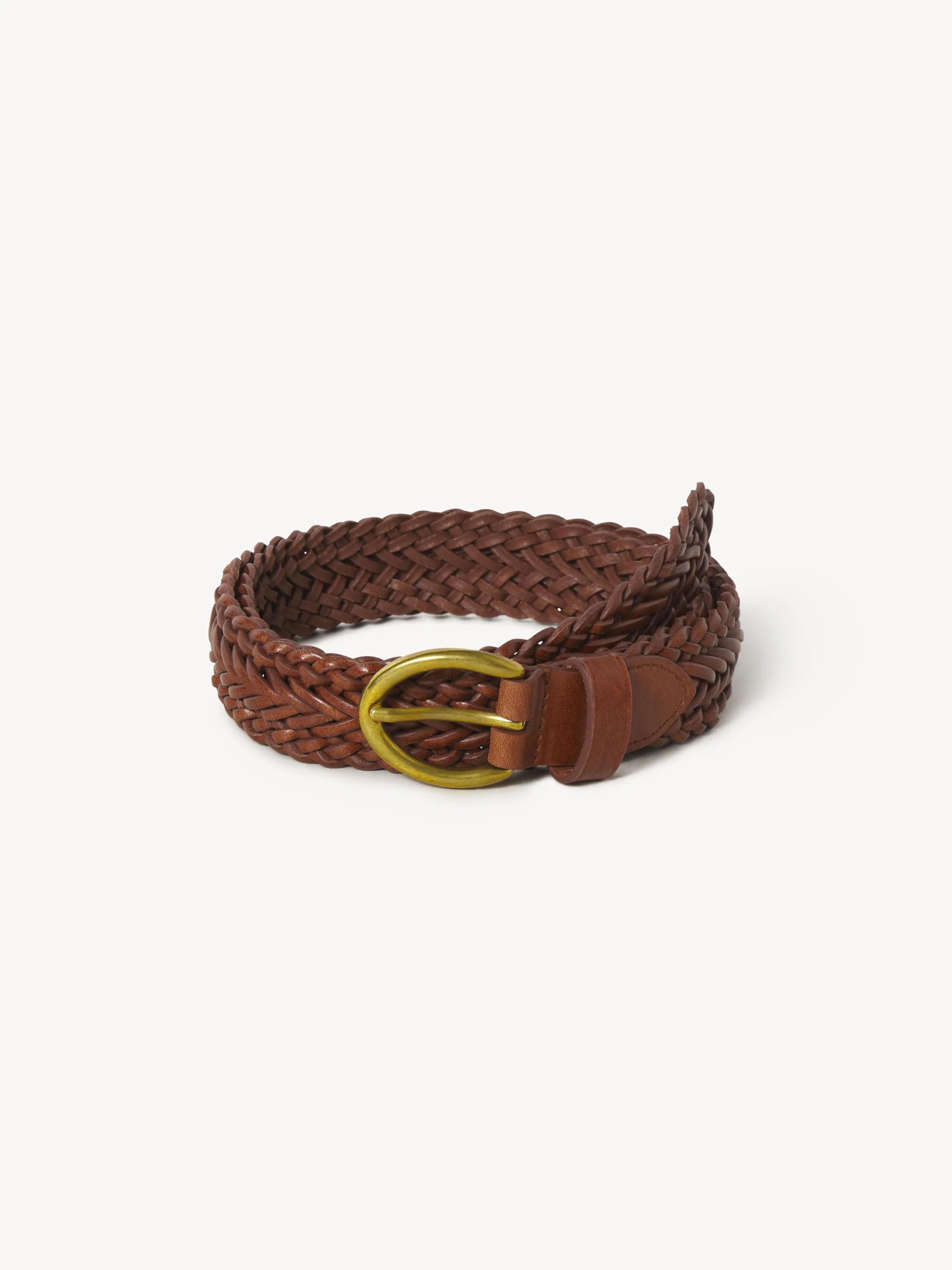 Brown Braided Leather Belt – Buck Mason