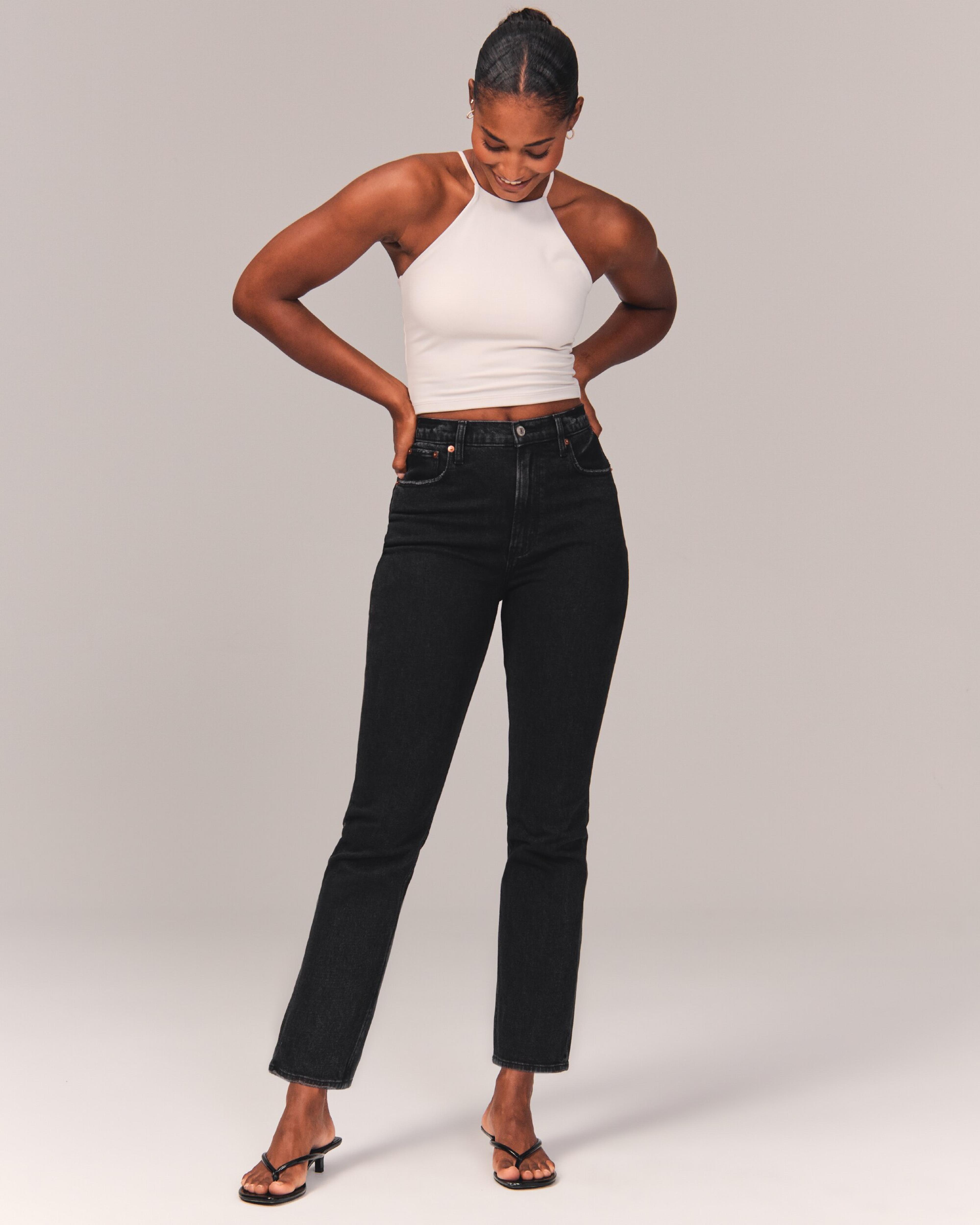 Curve Love Ultra High Rise Ankle Straight Jeans