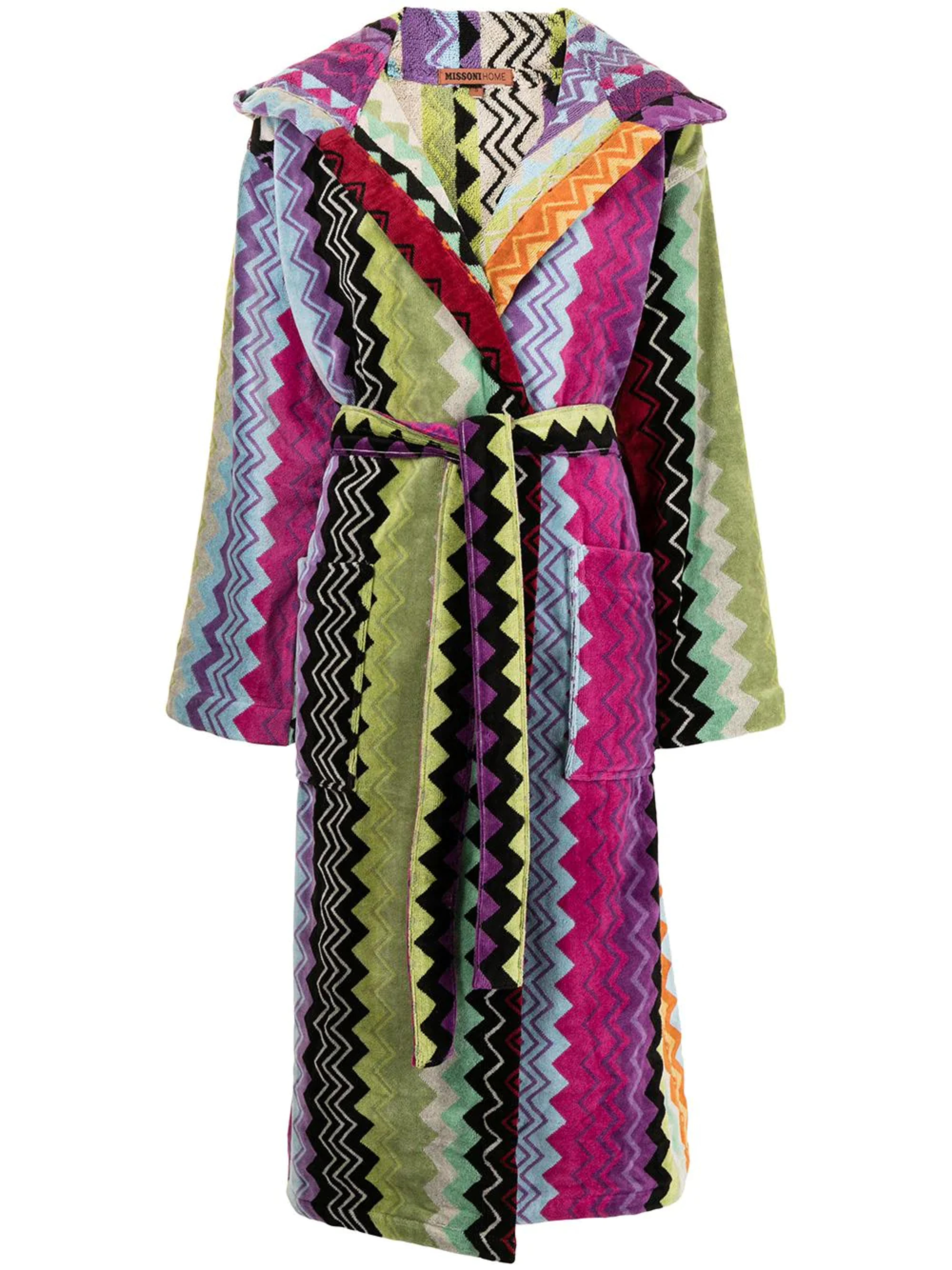 Missoni Home Giacomo Belted Hooded Bathrobe - Farfetch