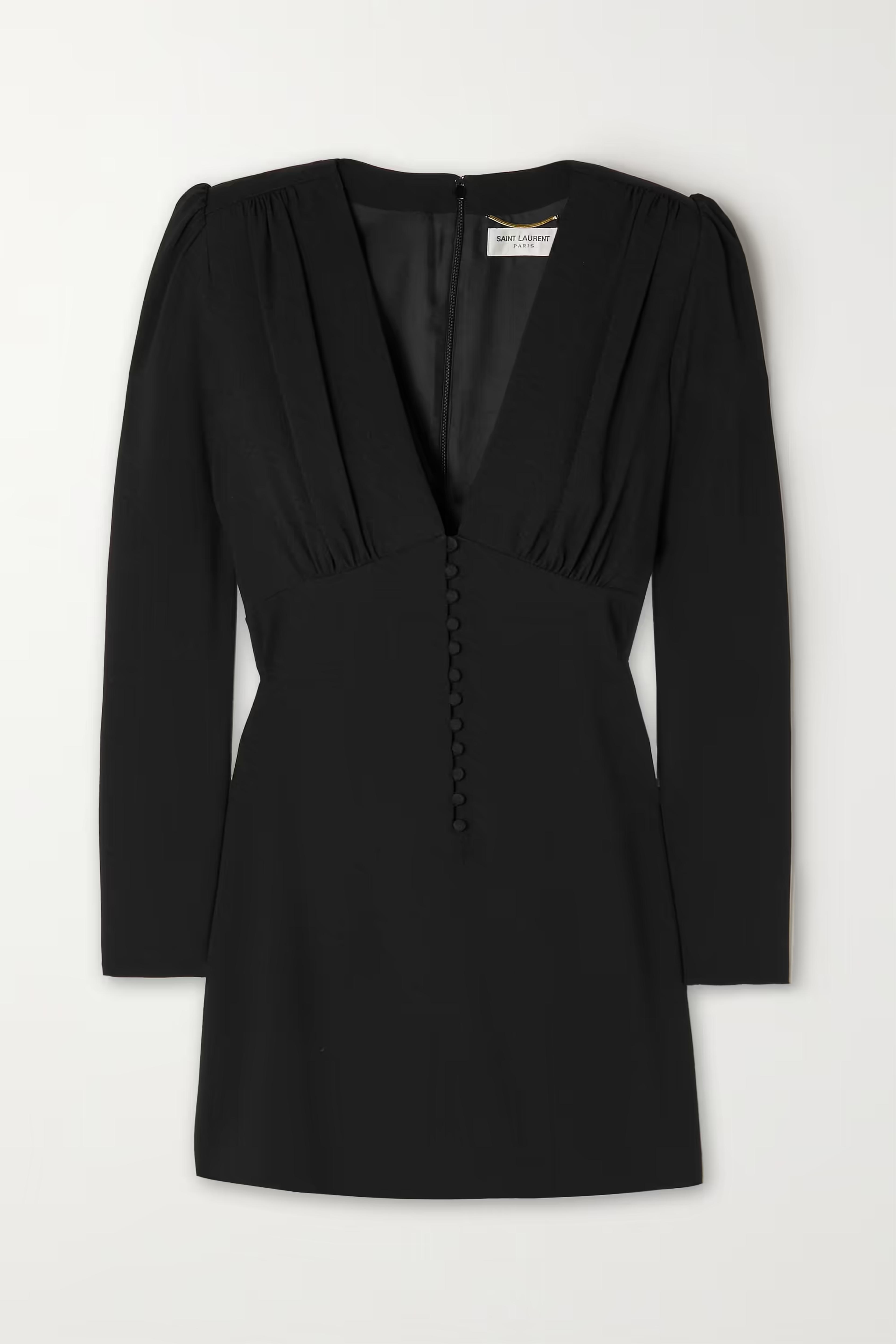 SAINT LAURENT Crepe mini dress | NET-A-PORTER