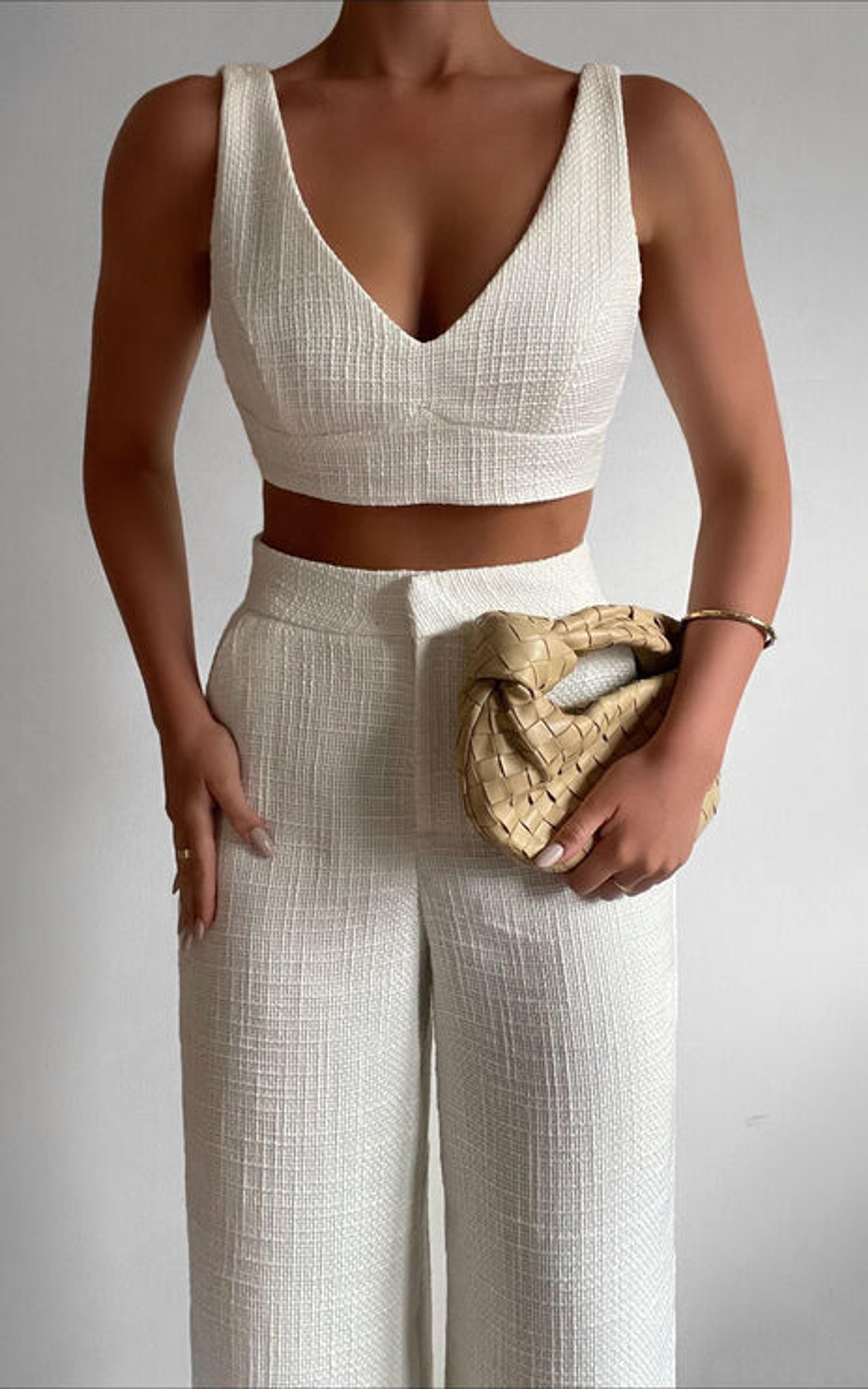 Adelaide Two Piece Wide Leg Set in White - 12