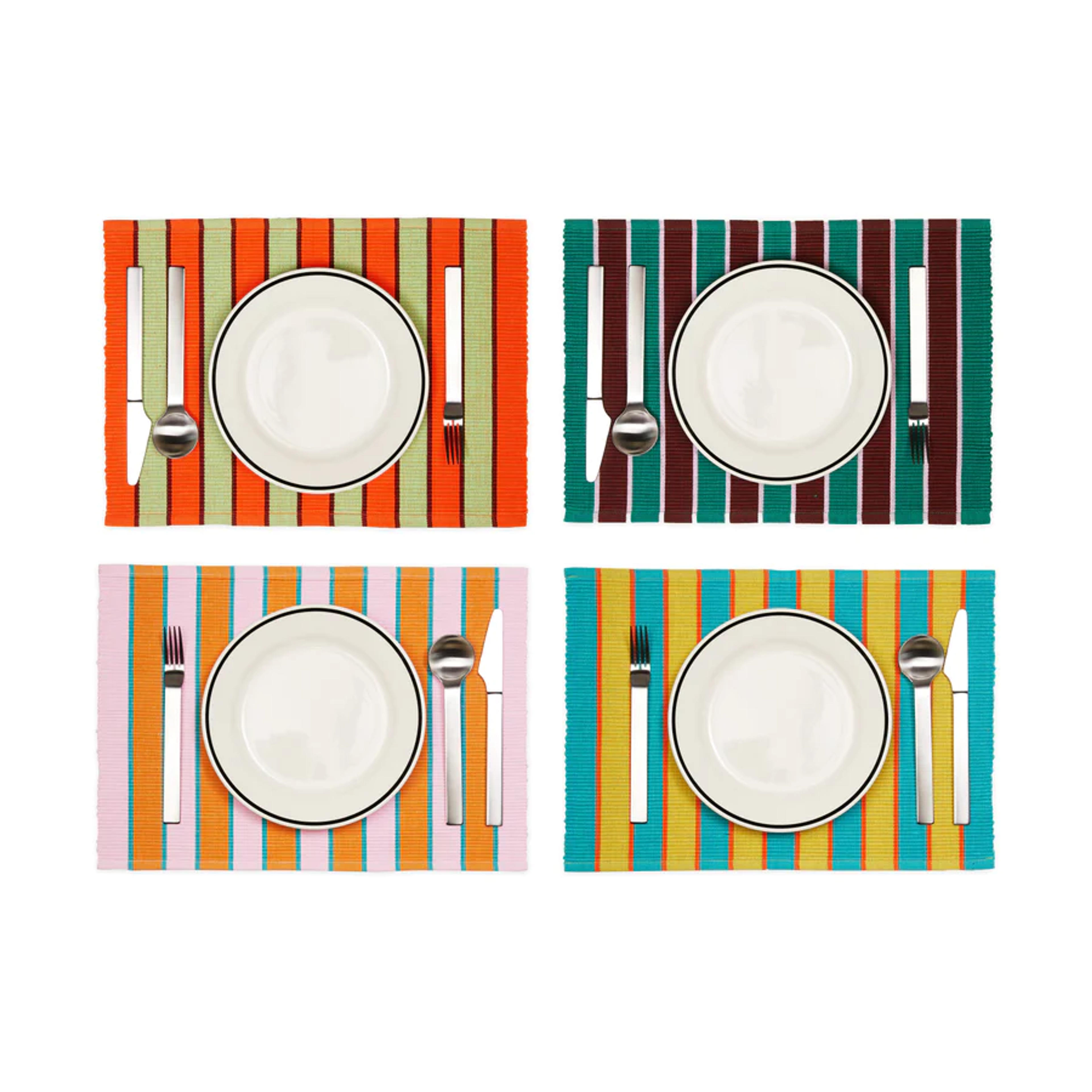 Dusen Dusen Stripe Cotton Placemats - Set of 4 | MoMA Design Store