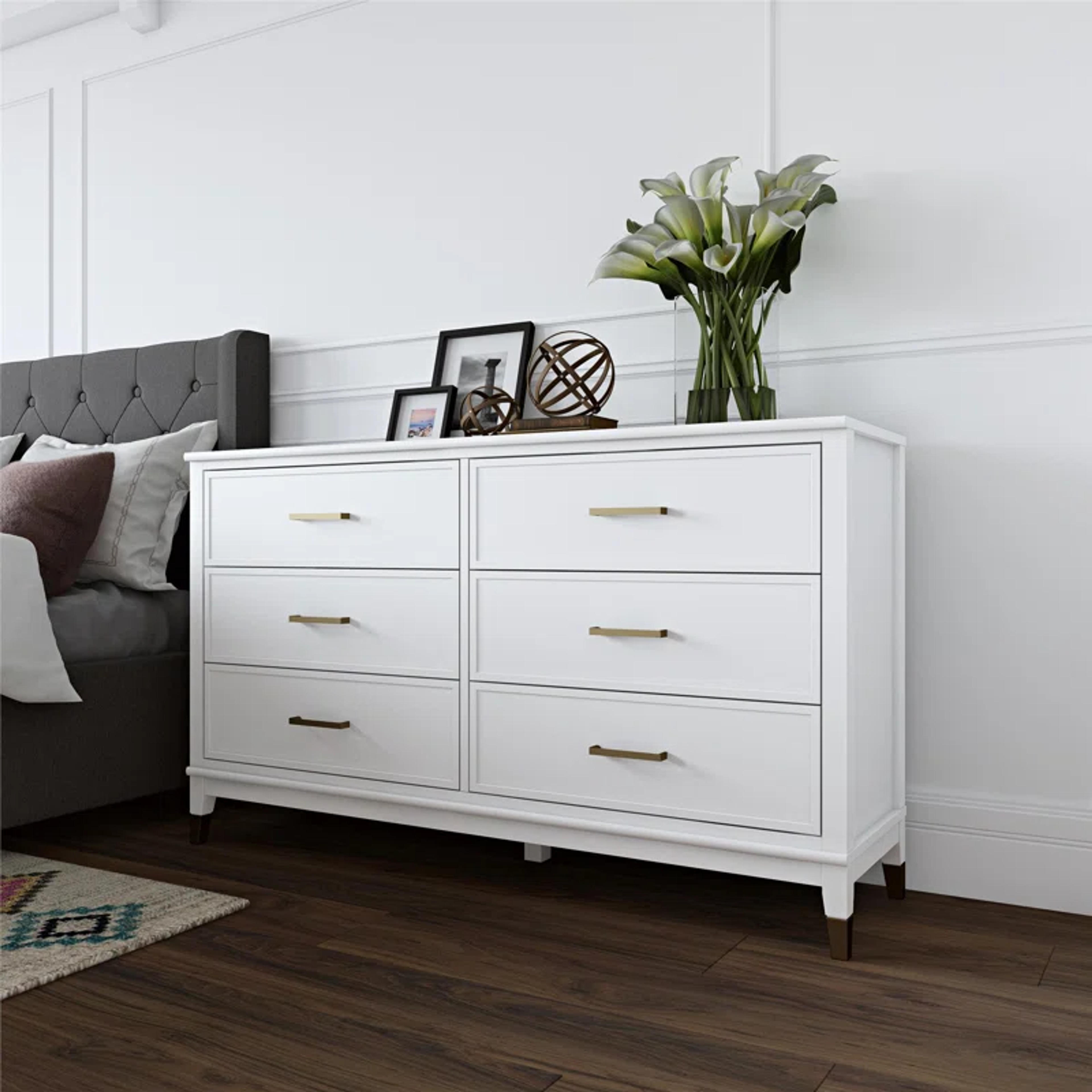 CosmoLiving by Cosmopolitan Westerleigh 6 Drawer 56.77" W Double Dresser & Reviews | Wayfair