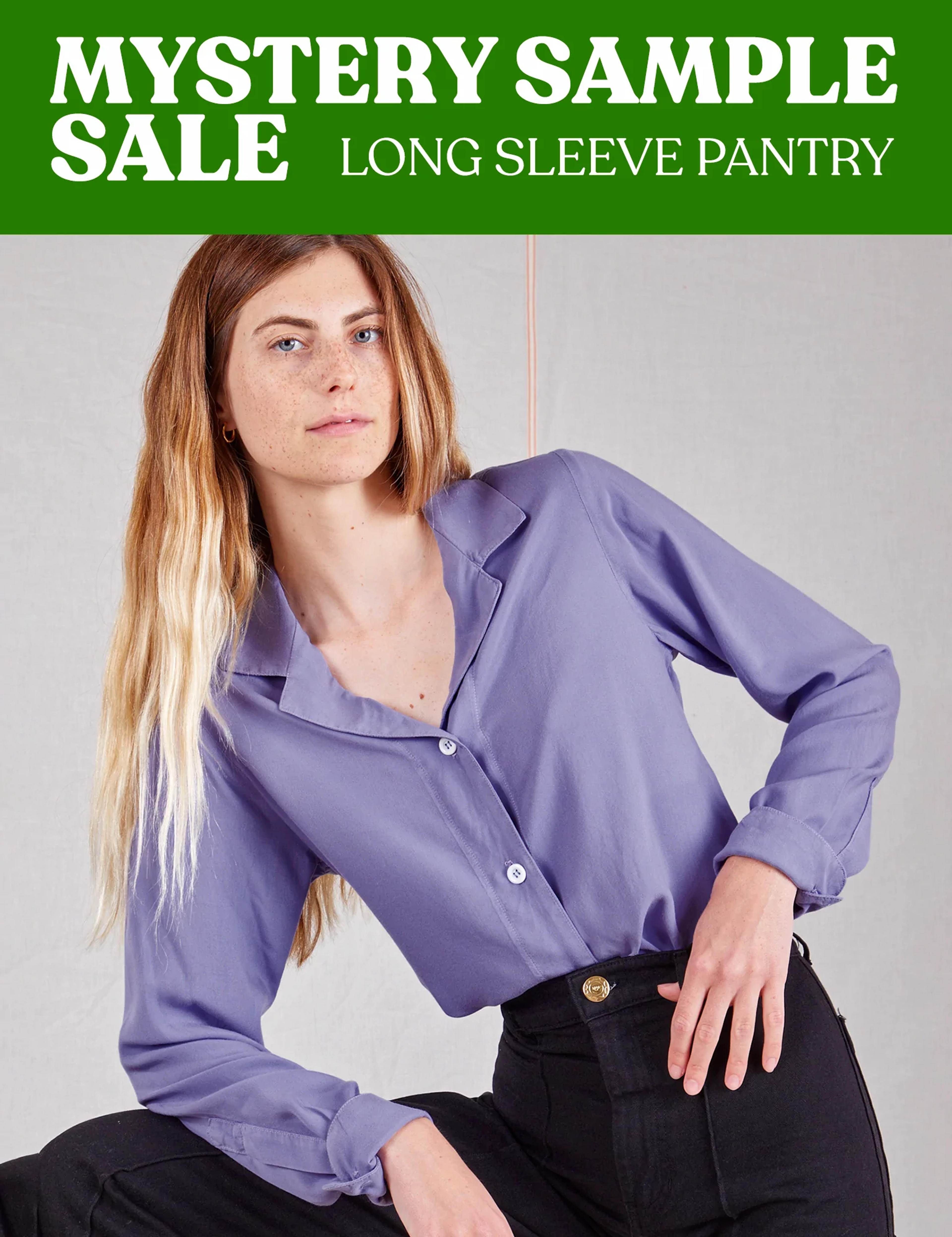 LONG SLEEVE PANTRY BUTTON-UP - MYSTERY SAMPLE SALE! *FINAL SALE* - 2XL