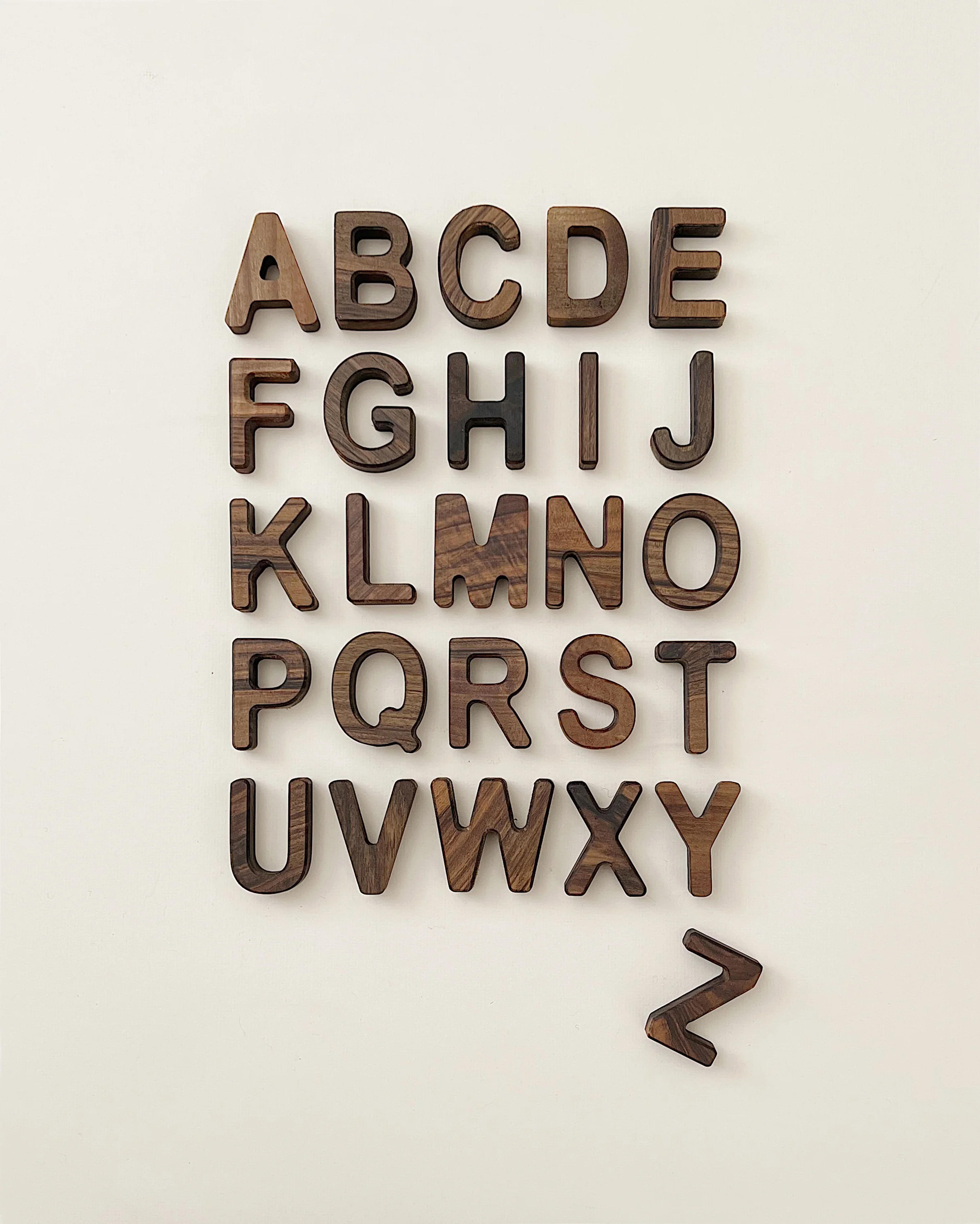 Uppercase Walnut Alphabet Set– Odin Parker