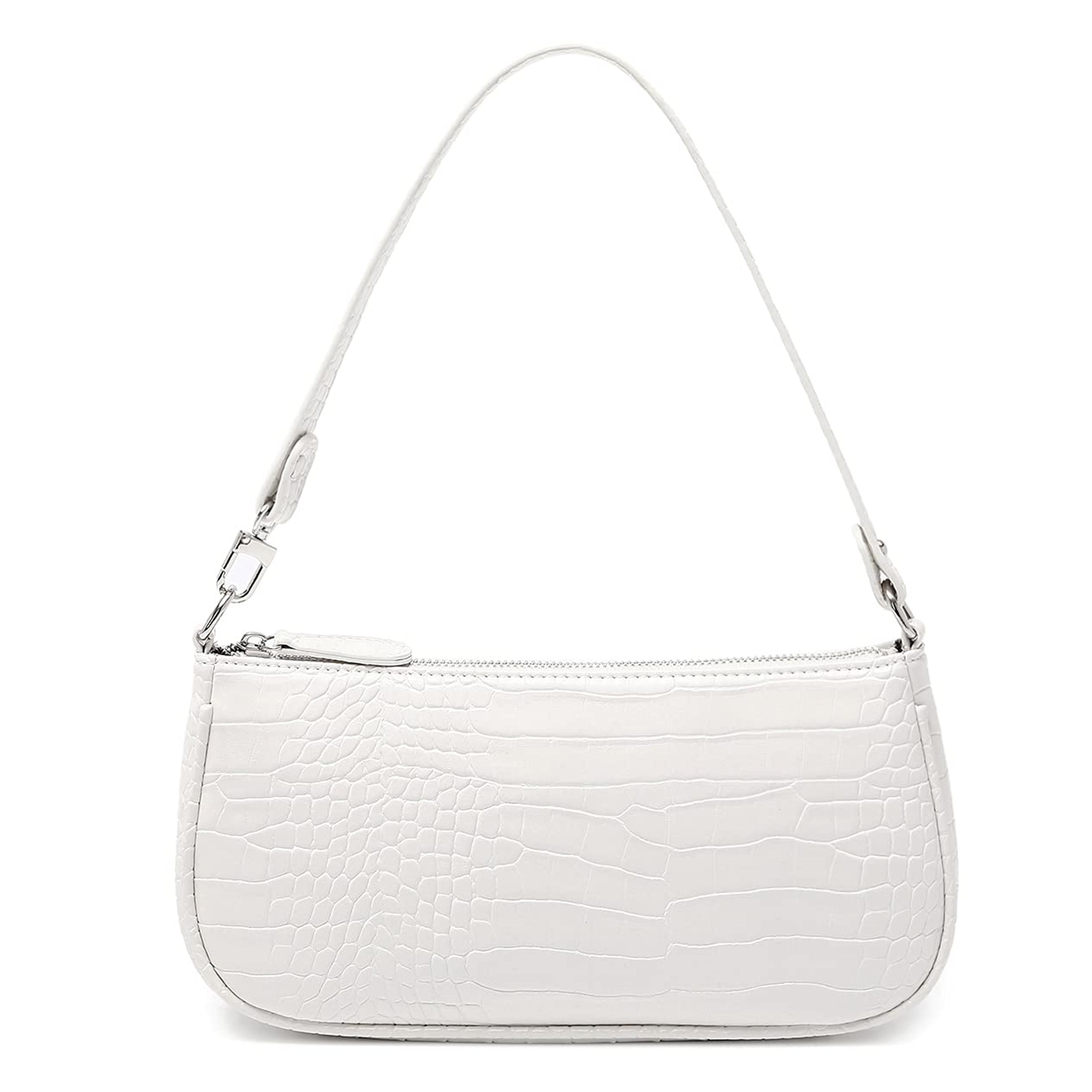 HROECHY Shoulder Bags for Women Small White Purse Y2K Handbag Crocodile Pattern Clutch 90s Purses: Handbags: Amazon.com