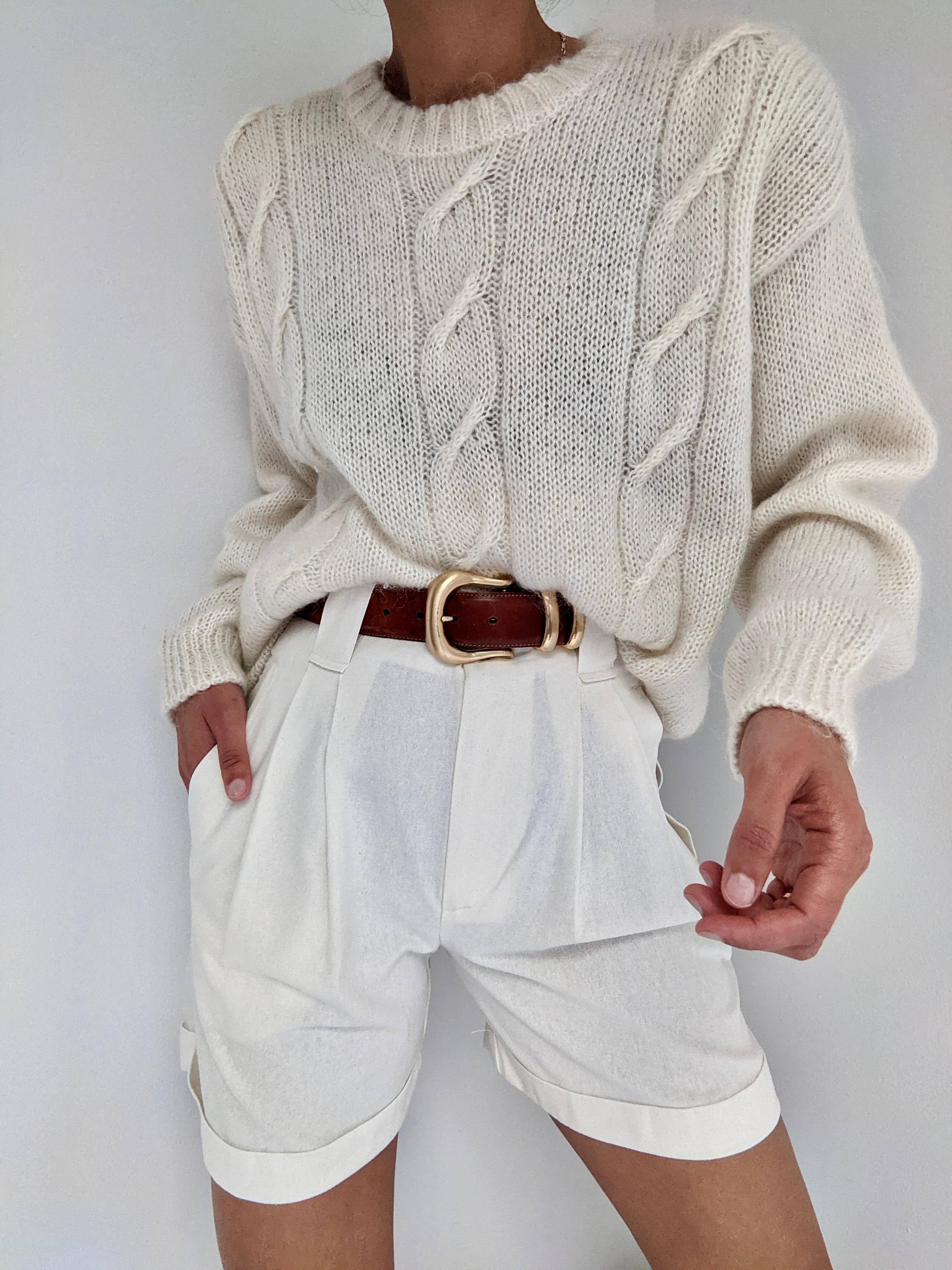 Vintage Cream Mohair Sweater