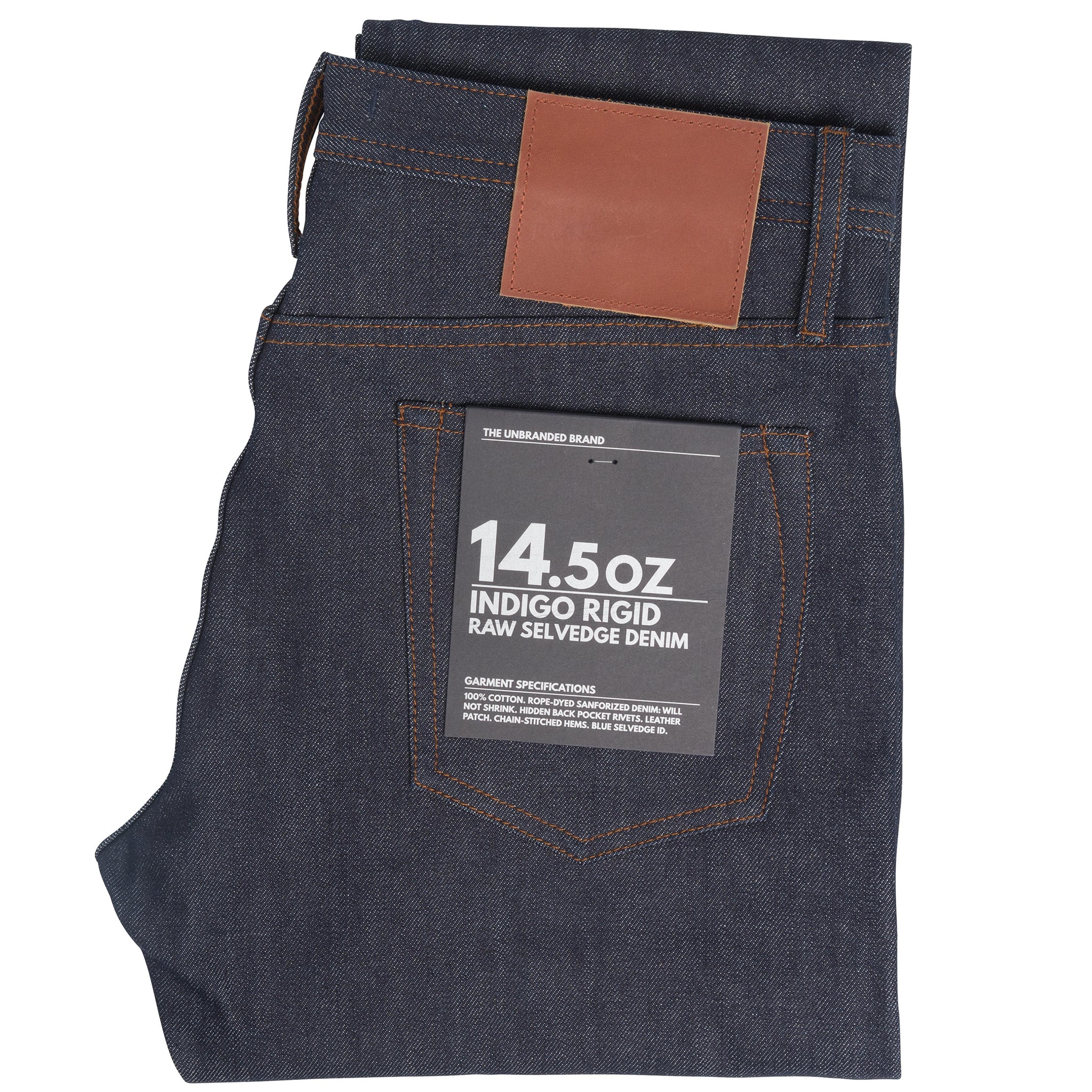 UB201 Tapered Fit 14.5oz Indigo Selvedge Denim | The Unbranded Brand