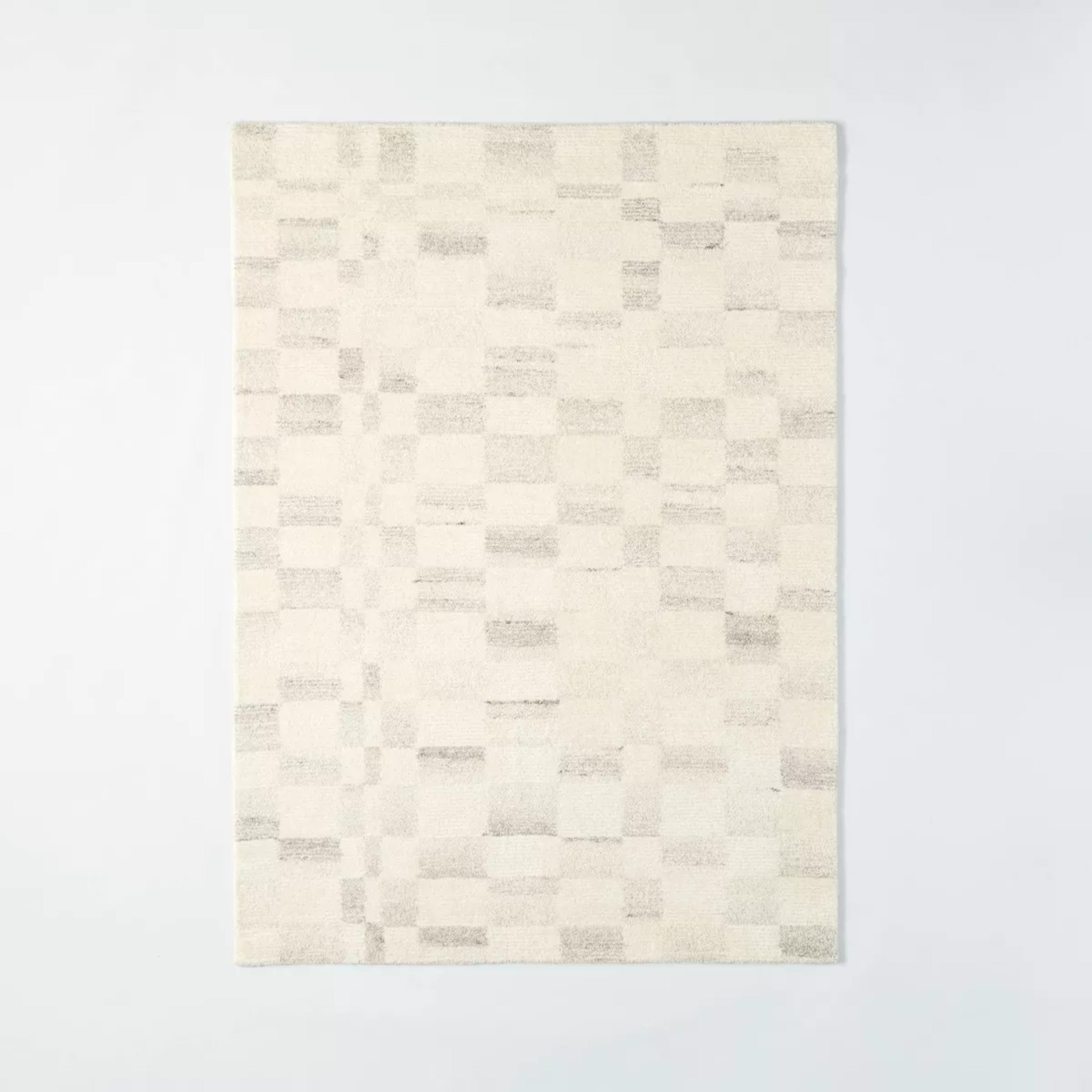 Irregular Checkerboard Tufted Rug Cream - Threshold™ Designed With Studio Mcgee : Target