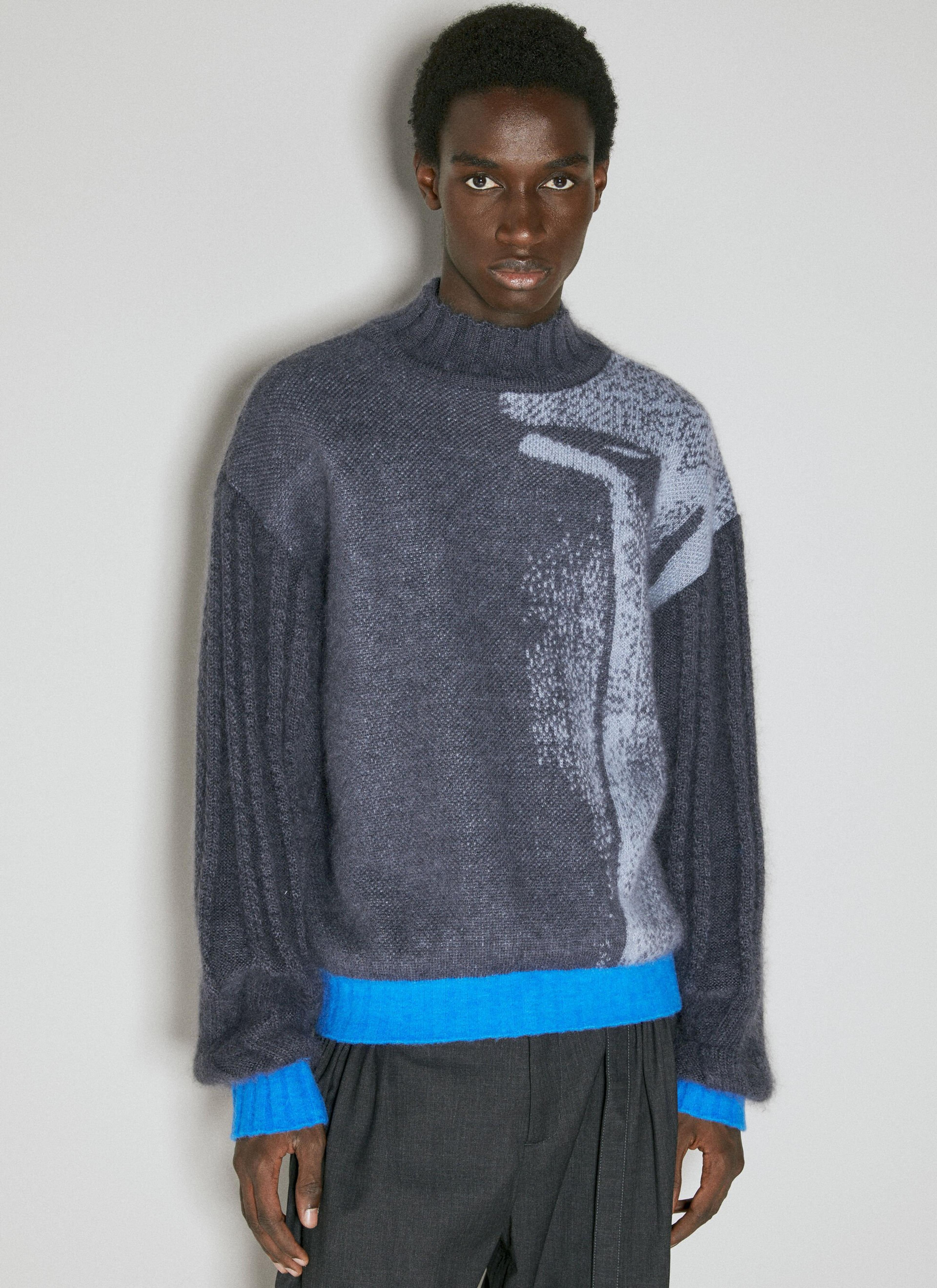 Kiko Kostadinov Men's' Mariann Knit Sweater in Blue | LN-CC®