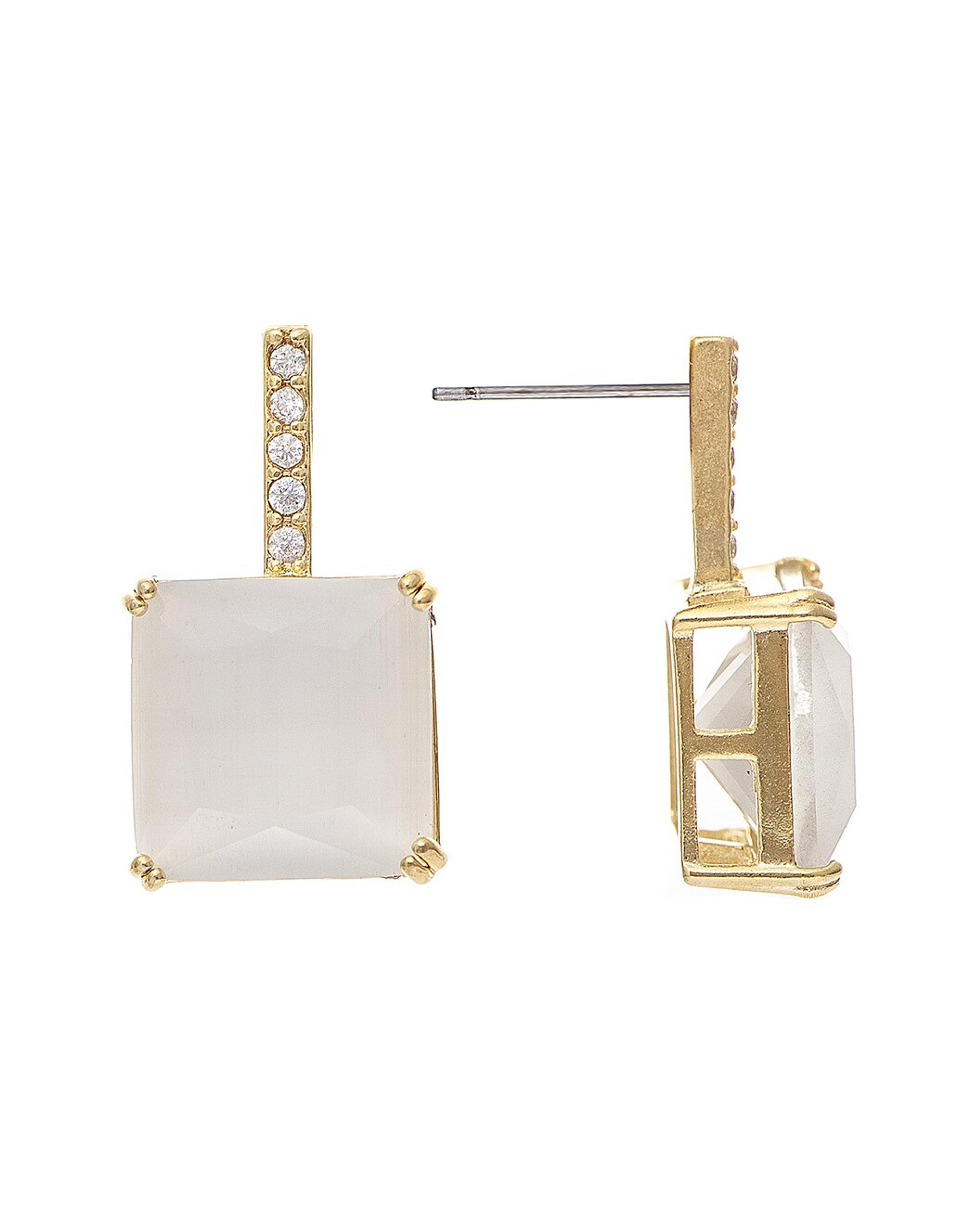 Rivka Friedman 18K Plated CZ Earrings / Gilt