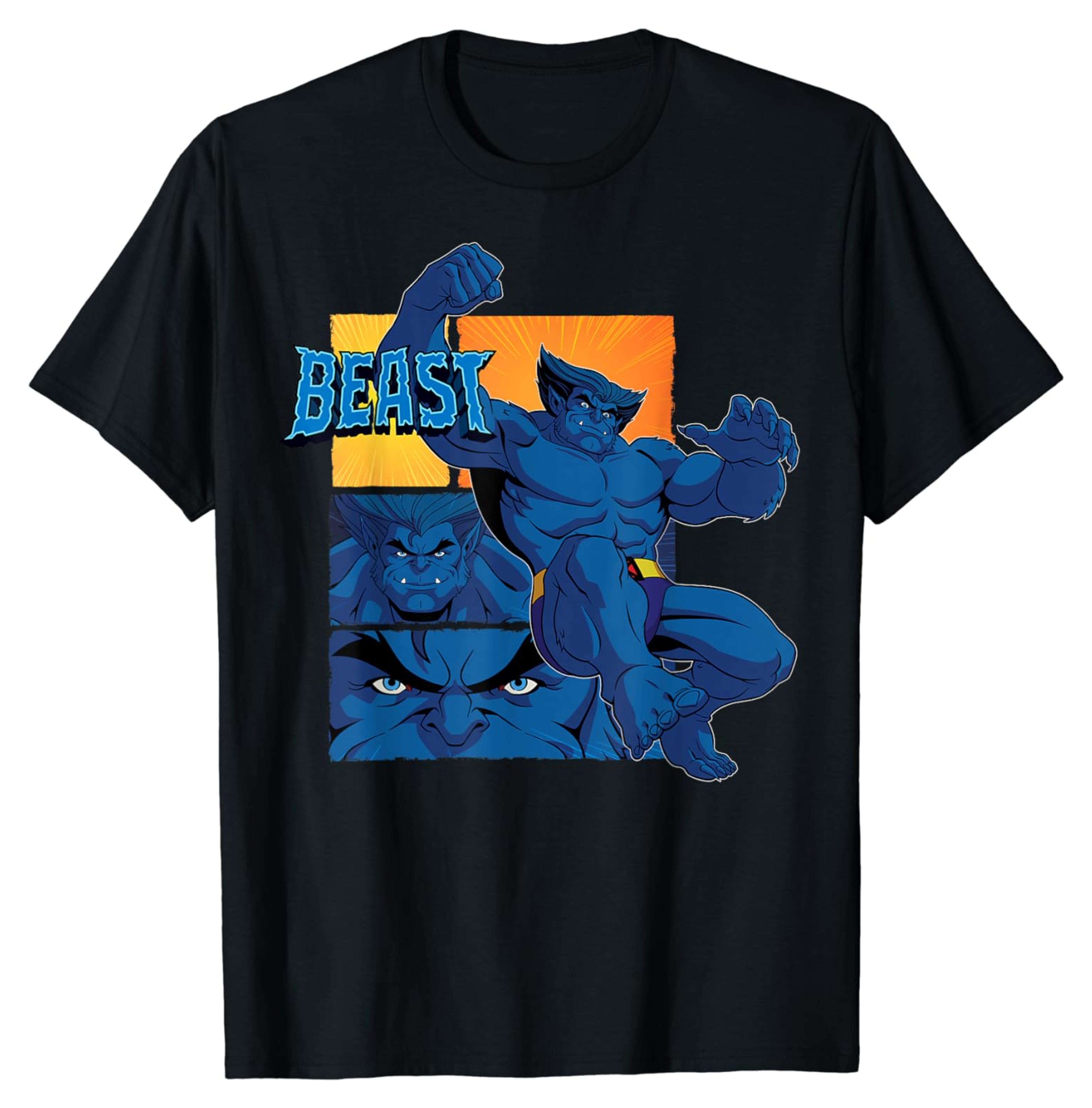 Marvel Studios X-Men ’97 Beast Logo Action Panels T-Shirt