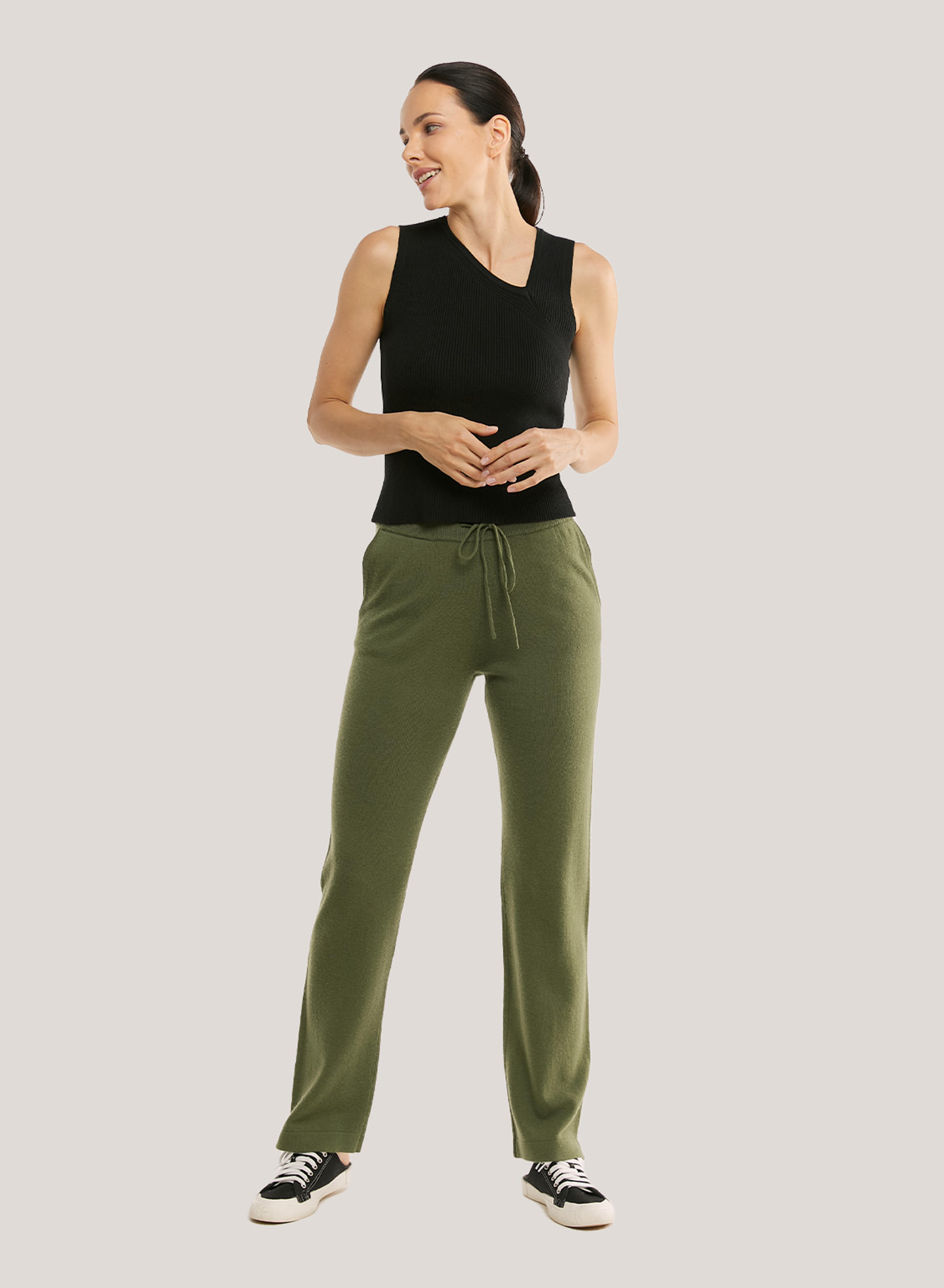 Straight-Leg Pure Wool Pants For Women - Gentle Herd