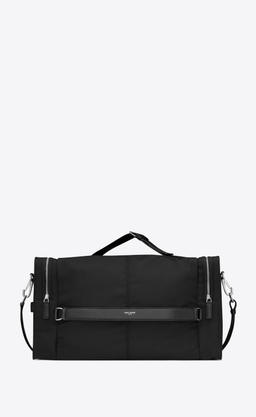 Square Duffle bag in ECONYL® and smooth leather | Saint Laurent | YSL.com